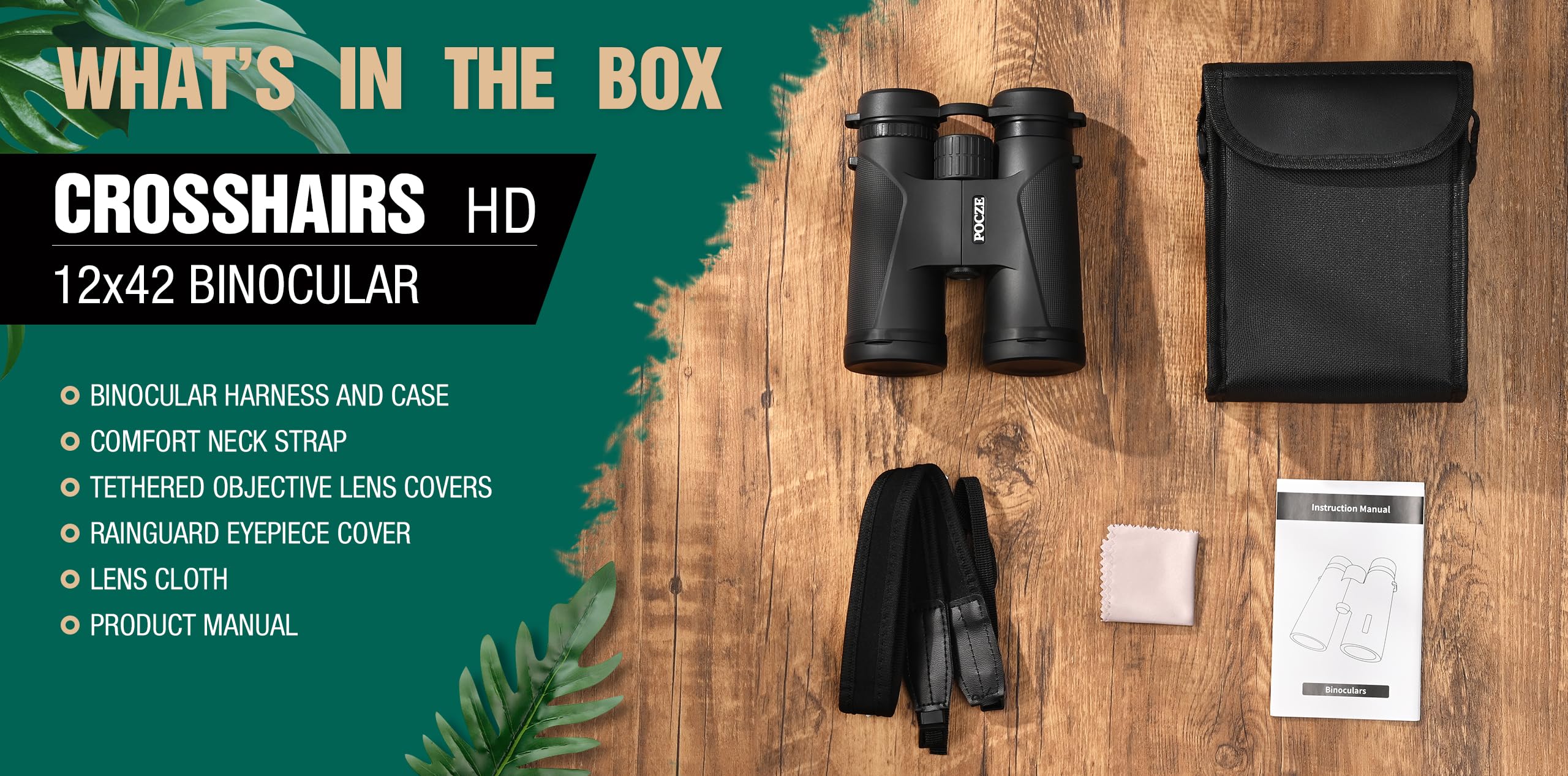 Binoculars for Adults, 12x42 Waterproof and Durable Binoculars with Multi-coated Optics and Protective Rubber Armor, Lightweight Binocular for Bird Watching, Outdoor Sports, Hunting, Travel - Image 6