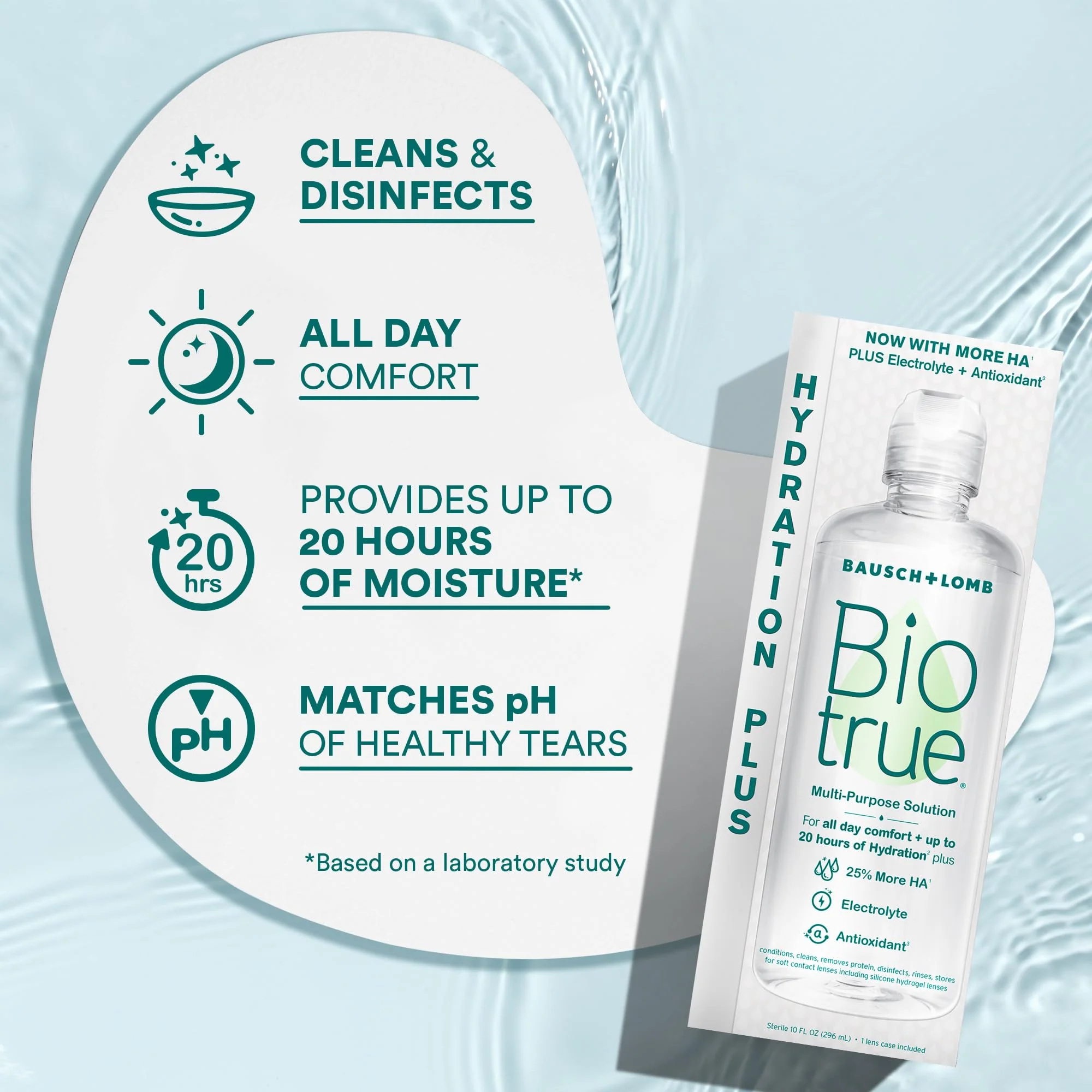 Biotrue Hydration Plus Contact Lens Solution, Multi-Purpose Solution for Soft Contact Lenses, Lens Case Included, 4 FL OZ 4 Fl Oz (Pack of 1) - Image 4