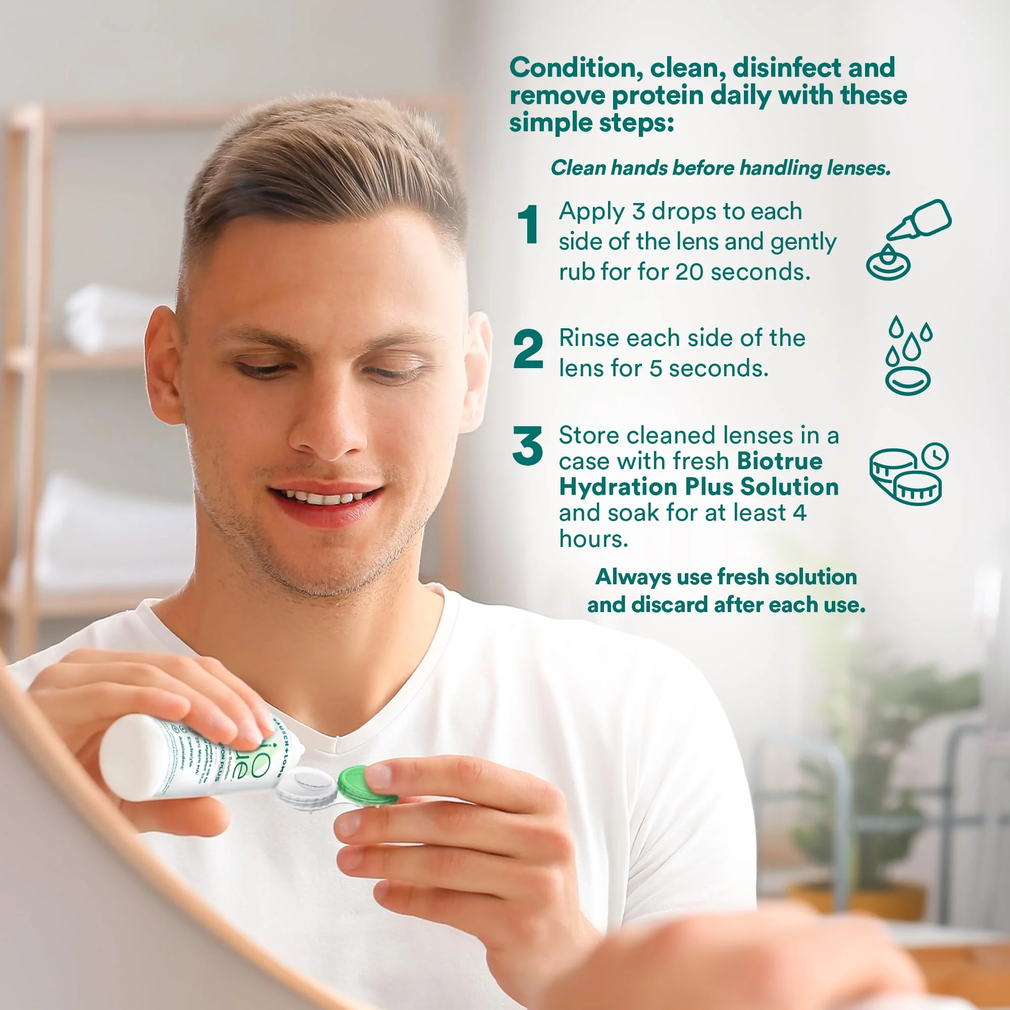 Biotrue Hydration Plus Contact Lens Solution, Multi-Purpose Solution for Soft Contact Lenses, Lens Case Included, 4 FL OZ 4 Fl Oz (Pack of 1) - Image 5