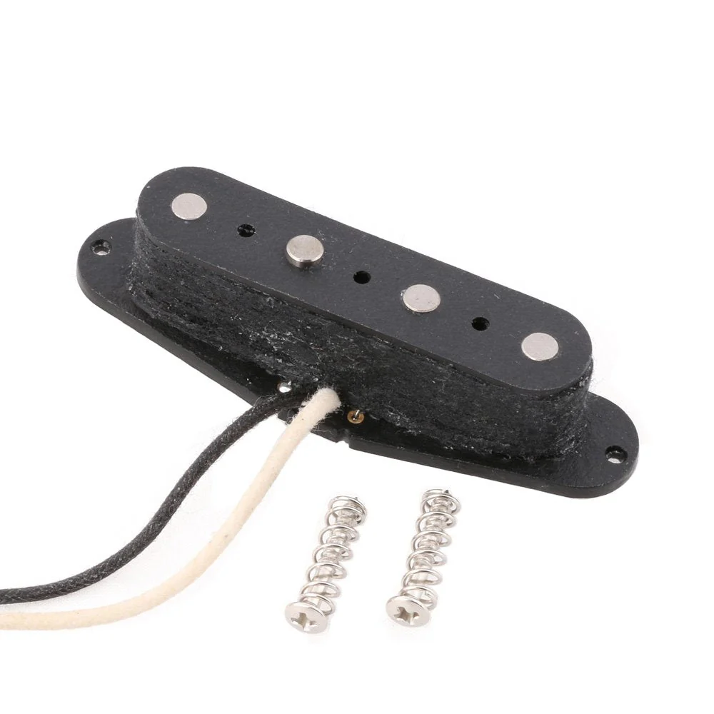 Black 4 String Guitar Pickup 5 Magnet Fiber Bobbin for Tele Bass 51PB