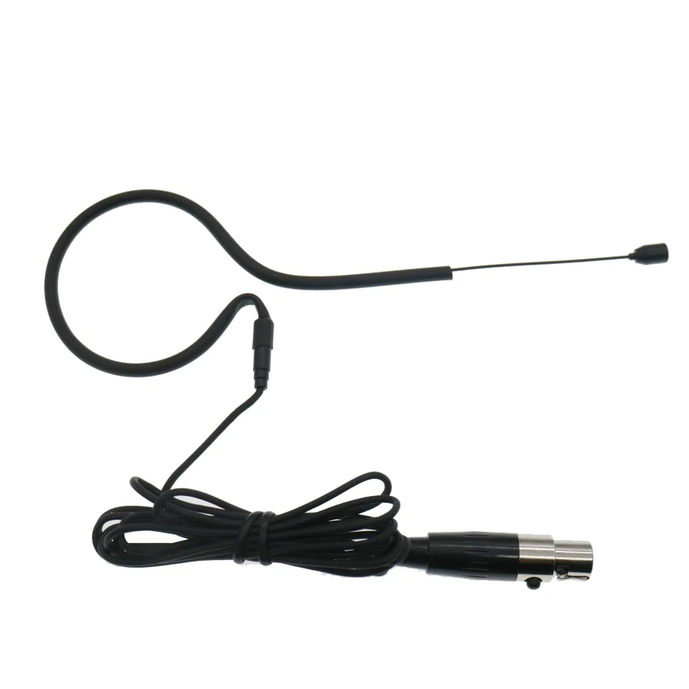 Black One Ear Fack Head Wear Headset Microphone for AKG Wireless Mini TA3F 3Pin Omnidirectional Core