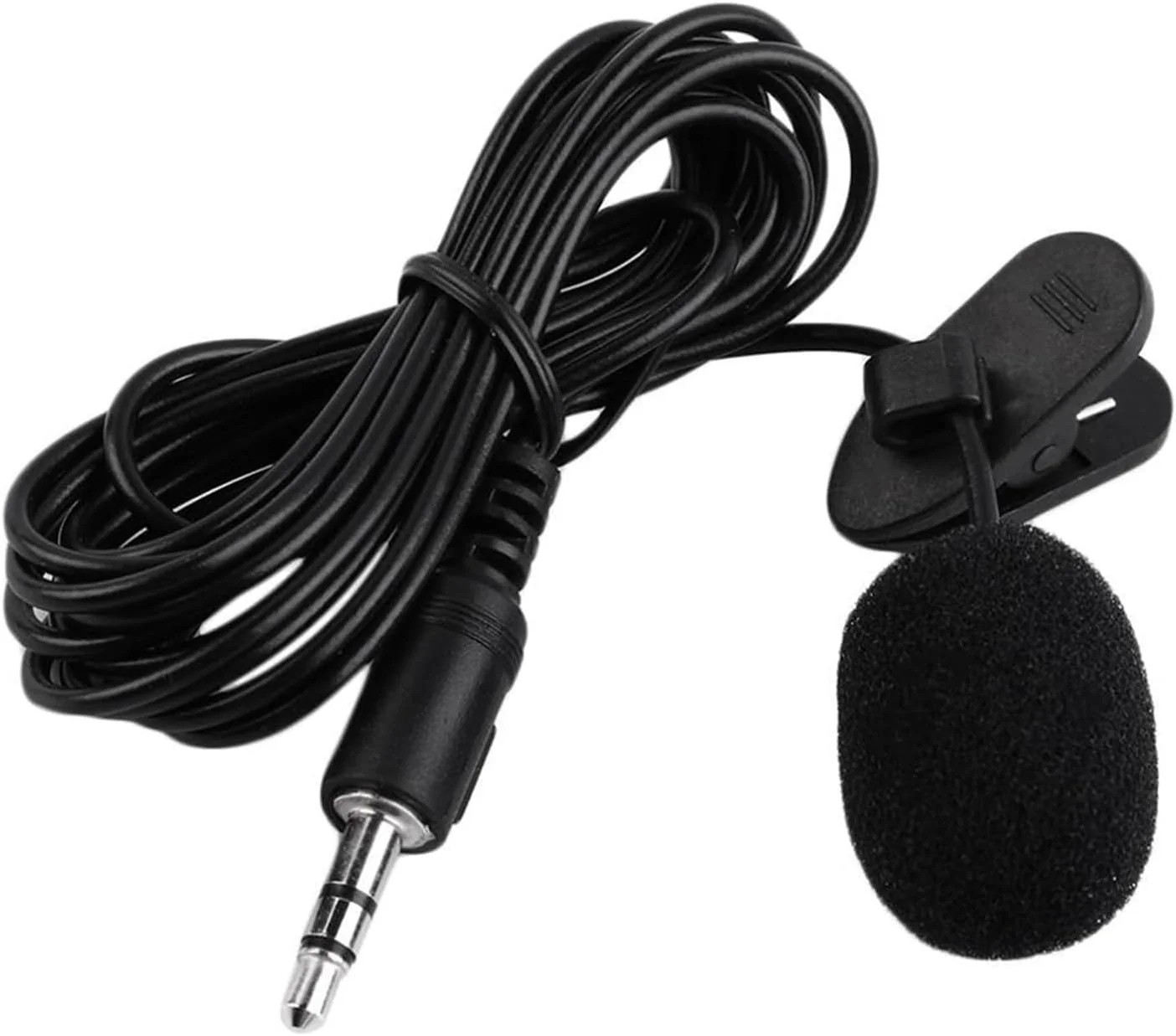 Black Plastic 3.5mm Wired Lavalier Microphone Speech Teaching Sound Amplifier Mic for Phone PC,Wireless Microphones and Systems,Wireless Lavalier Microphones