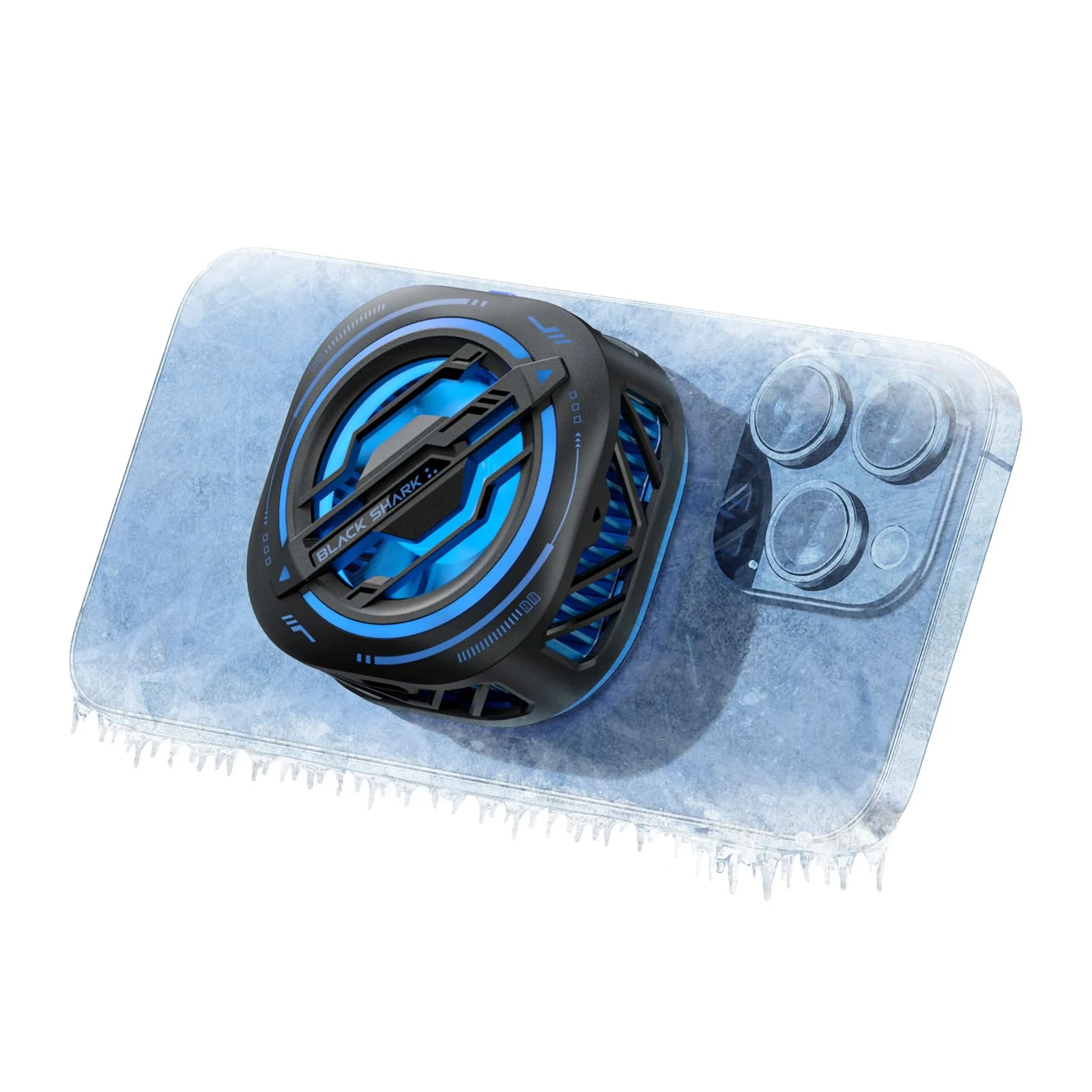 Black Shark Magnetic Cell Phone Cooler, RGB Phone Cooling Fan Portable Lightweight Mobile Phone Cooling Fan, Phone Radiator with Larger Cooling Area for Phone/Tablet/IPad (Black) 3Pro Black