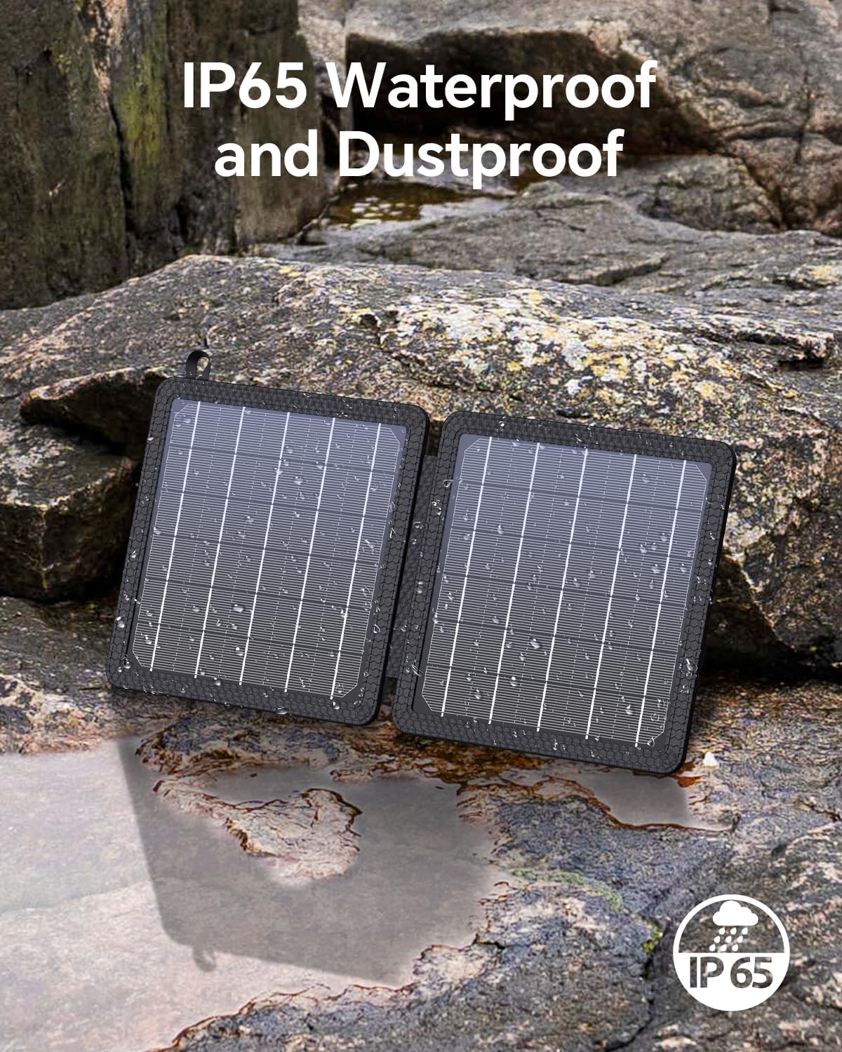 BLAVOR 10W Portable Solar Charger(5V/2A Max), Waterproof IPX4 Foldable Solar Panel with Dual Smart USB Output Compatible with iPhone Xs/X/8/7, iPad, Samsung for Outdoor Hiking Camping Backpacking - Image 5