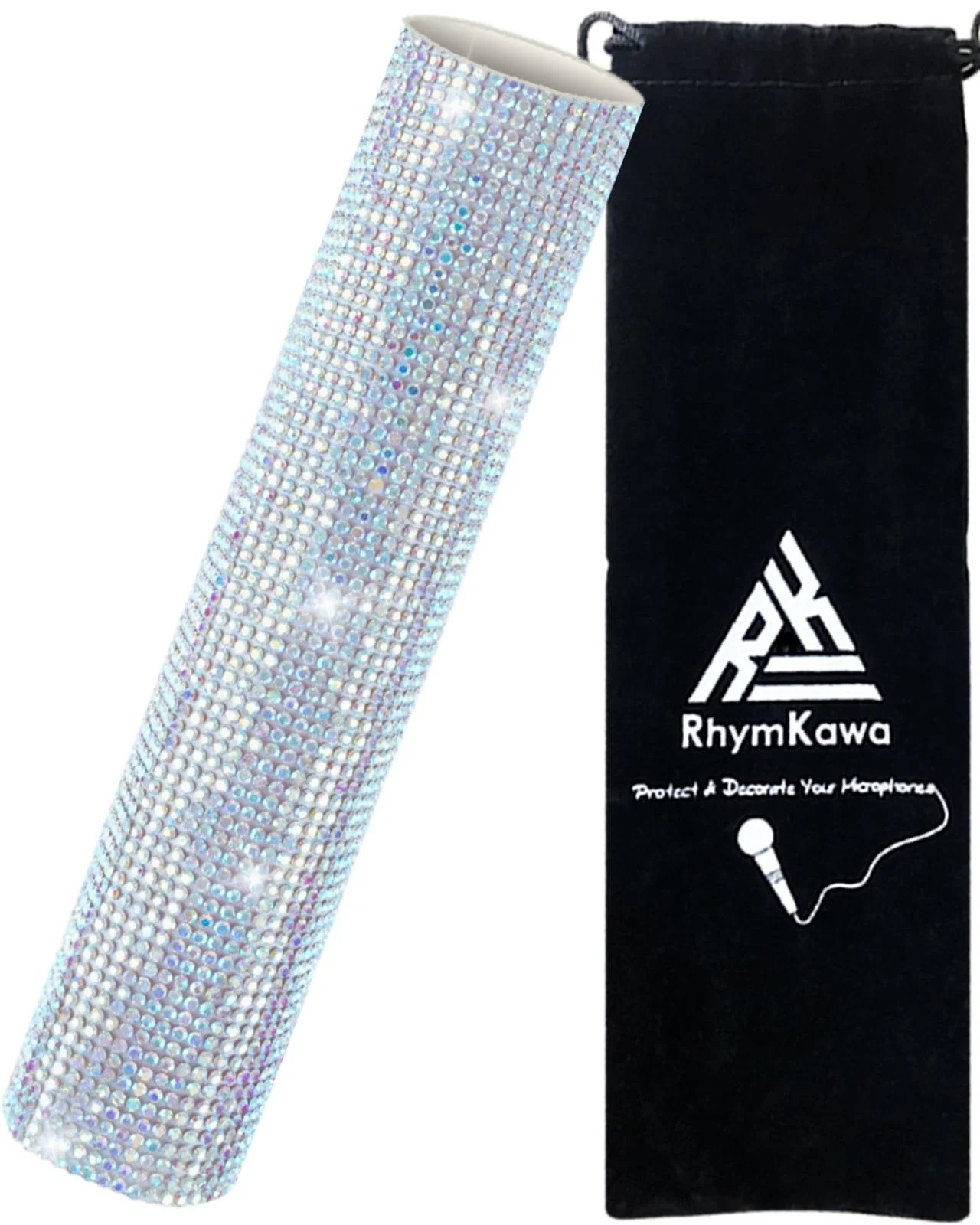 Bling Wireless Microphone Decorate for Universal Handheld and Beta58 SM58 Beta87 PG58, Eyes Catching for Event (Mic NOT Included) Multi Crystal