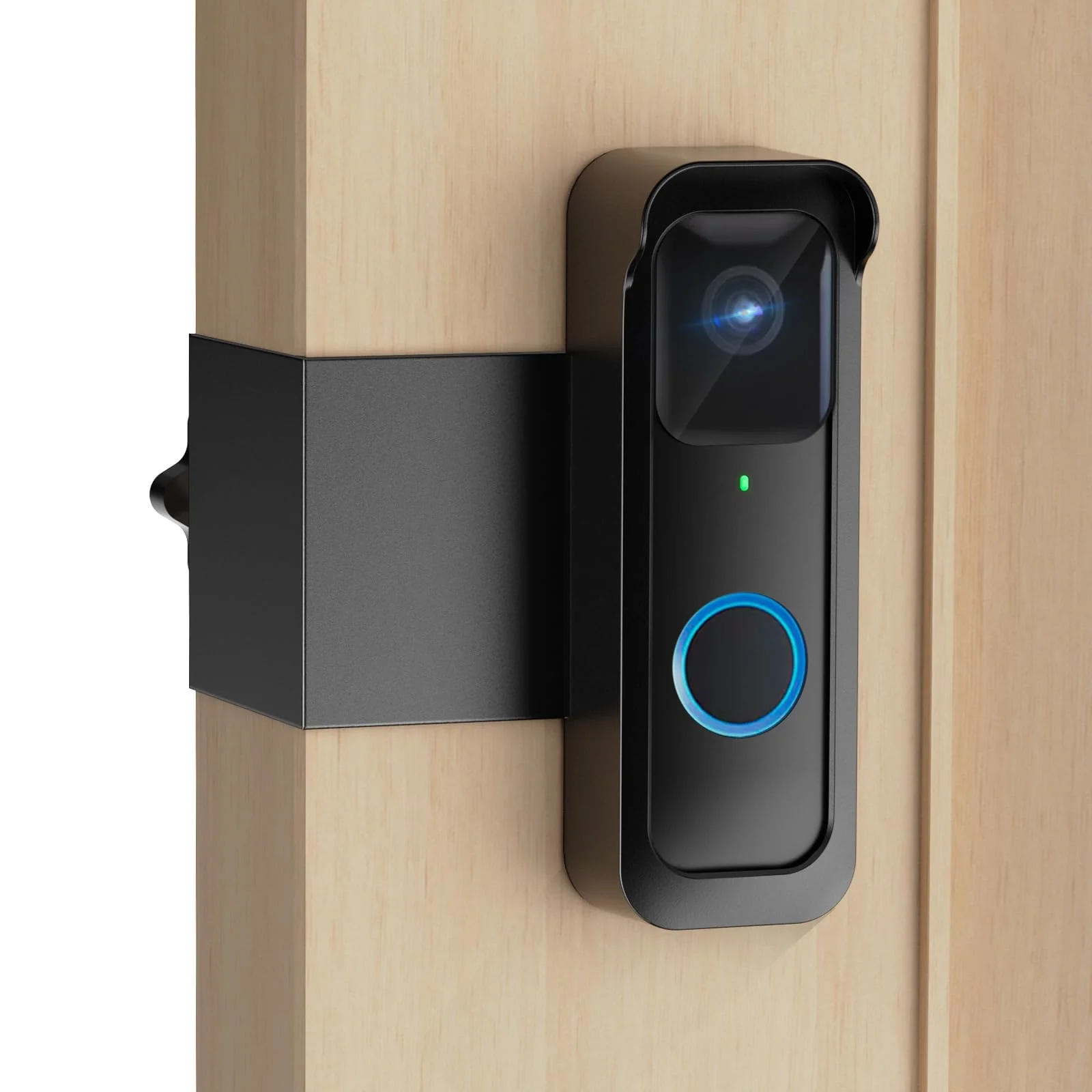 Blink Doorbell Mount, Anti-Theft Doorbell Mount for Blink Doorbell Camera, No Block Sensor & Night Vision Blink Camera Mount, Blink Outdoor Camera Bracket with Rain Cover Black