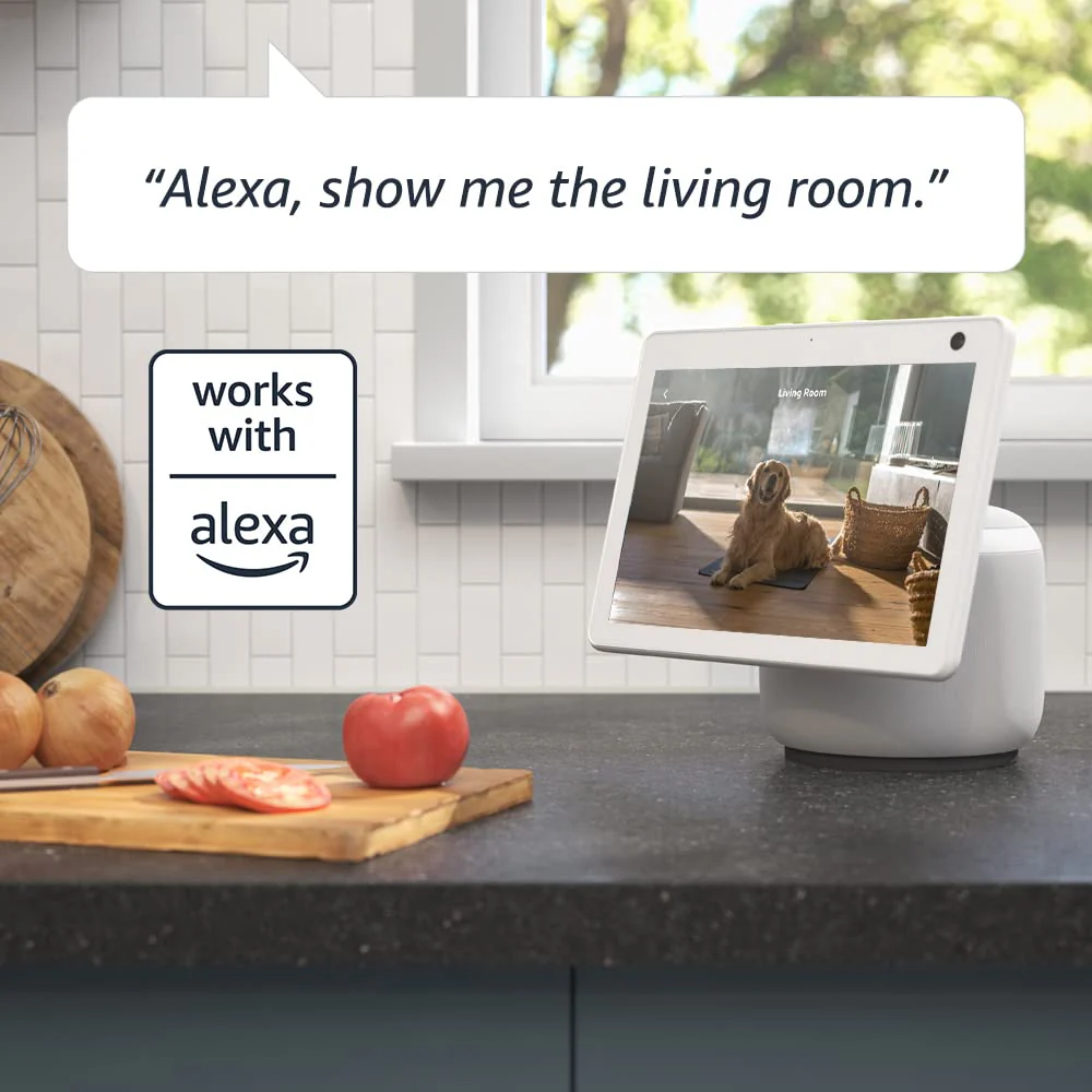 Blink Mini Pan-Tilt Camera | Rotating indoor plug-in smart security camera, two-way audio, HD video, motion detection, Works with Alexa (White) White 1 Camera - Image 5
