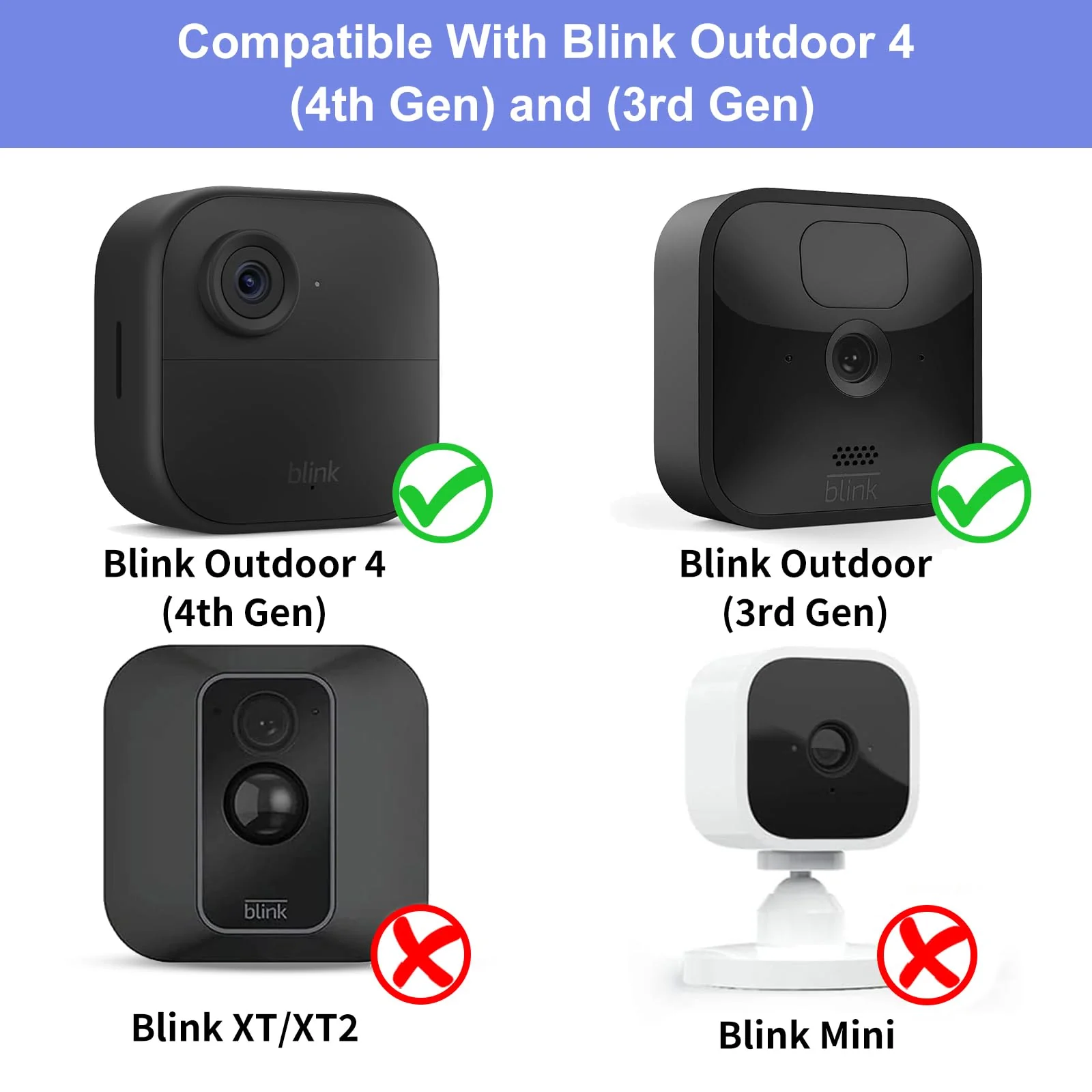 Blink Outdoor 4 (4th Gen) Wall Mount, Weatherproof Protective Cover and 360 Degree Adjustable Mount with Blink Sync Module 2 Outlet Mount for Blink Outdoor Indoor Security Camera (Black, 1 Pack) Black - Image 2