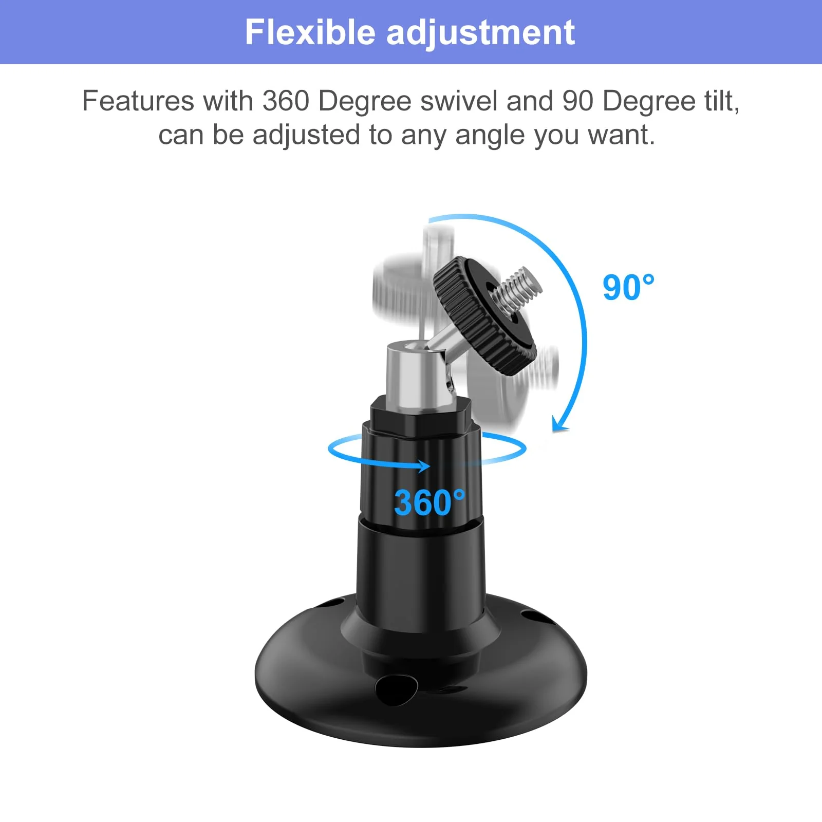 Blink Outdoor 4 (4th Gen) Wall Mount, Weatherproof Protective Cover and 360 Degree Adjustable Mount with Blink Sync Module 2 Outlet Mount for Blink Outdoor Indoor Security Camera (Black, 1 Pack) Black - Image 5