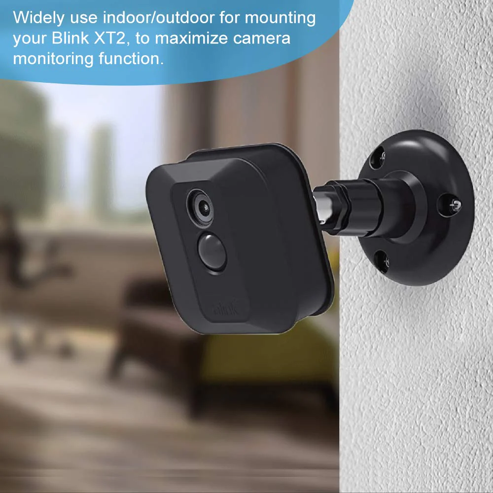 Blink XT / XT2 Camera Mount, 360 Degree Adjustable Indoor/Outdoor Wall Mount Bracket for Blink Home Security System Black 3 Pack - Image 6