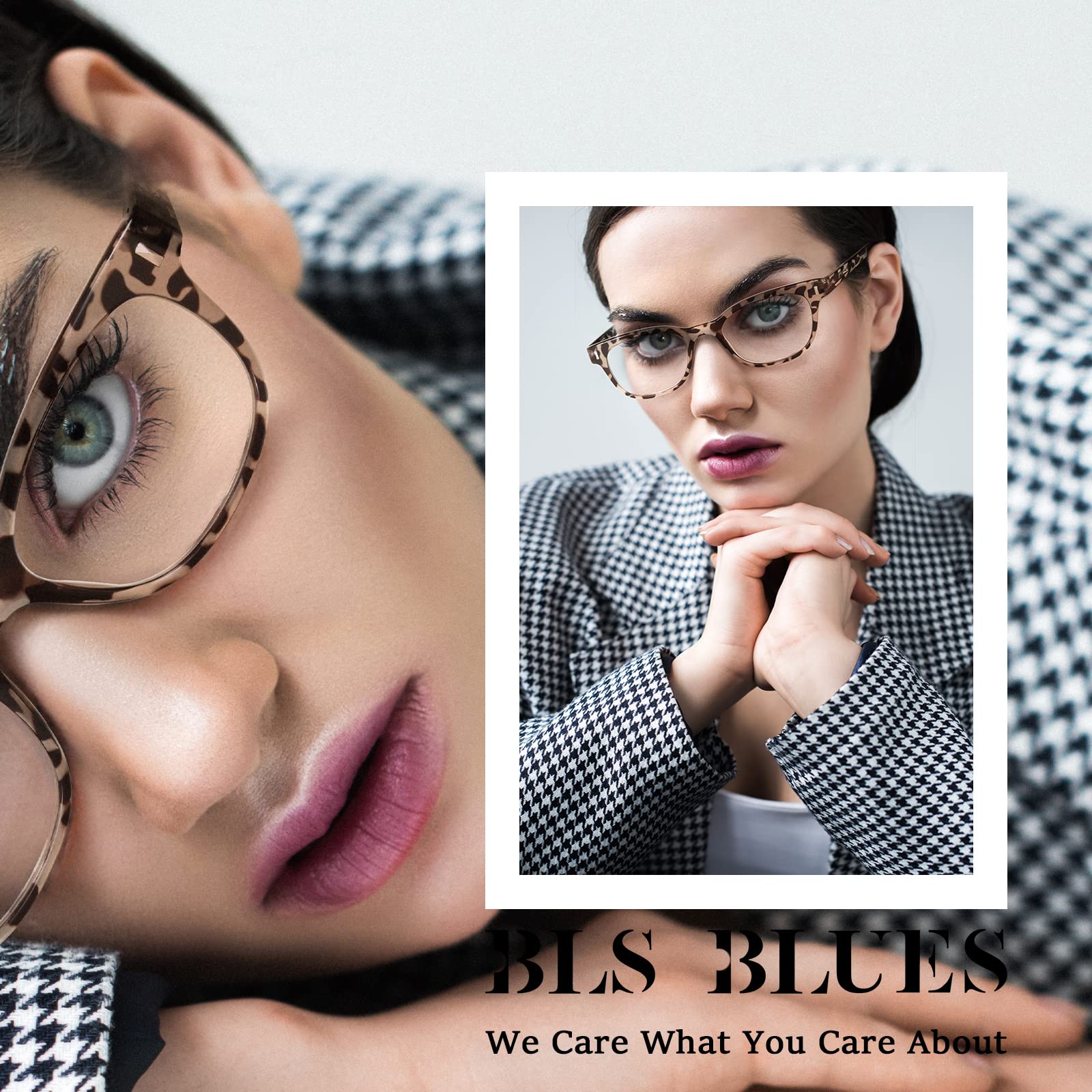 BLS BLUES Reading Glasses for Women/Men Blue Light Blocking, Computer Readers Anti Migraine/Eye Strain Blocker Eyewear 5Packs (Leopard/Tortoise/Black/Grey/Clear, 1.5) *Leopard/Tortoise/Black/Grey/Clear 1.5 x - Image 2