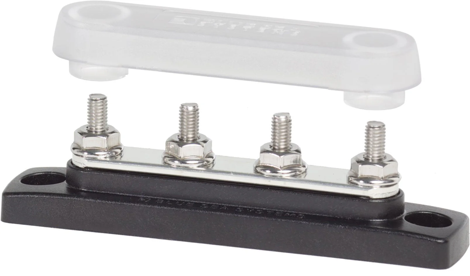 Blue Sea Systems 2315 100 Amp Mini BusBar with 4 studs and a cover 100a - 4 Stud With Cover