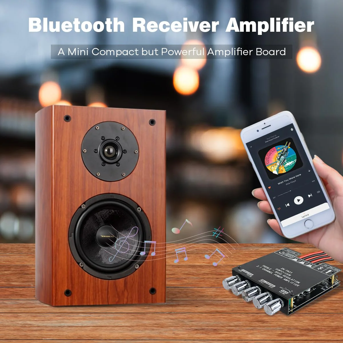 Bluetooth 5.0 50W+50W+100W 2.1 Channel Subwoofer Amplifier Board TPA3116D2 HiFi Treble and Bass Control Stereo Digital Audio Amp Board for Home Theater DIY Wireless Speakers - Image 5