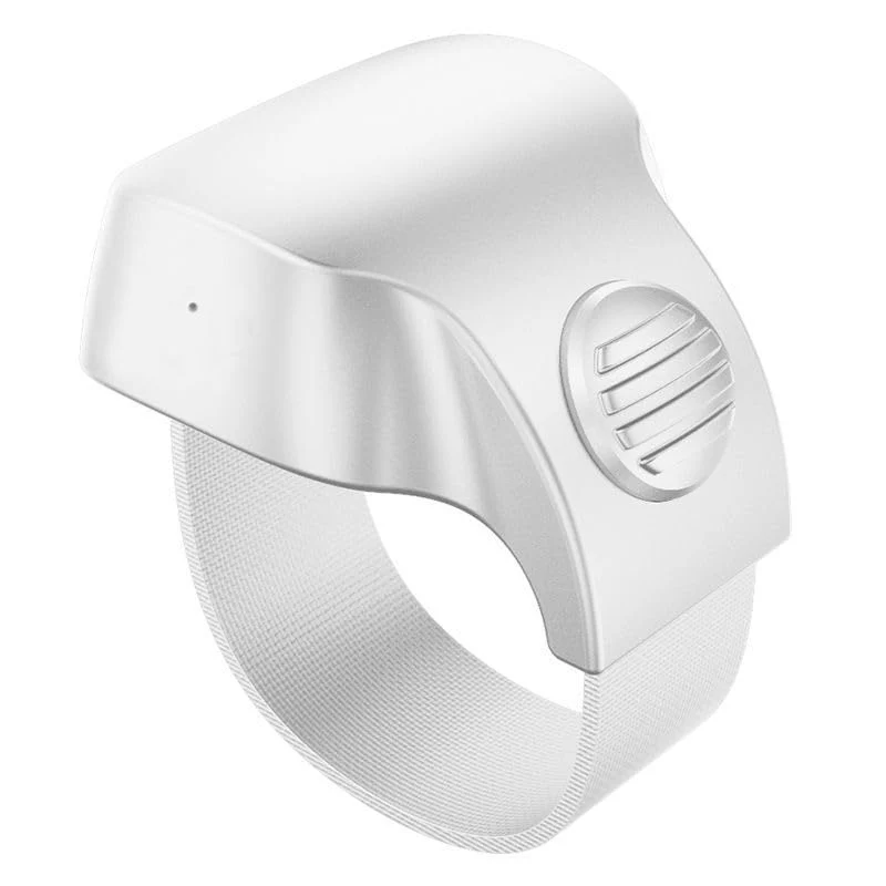Bluetooth 5.1 Smart Ring Selfie Remote Shutter for iPhone & Android Camera Wireless Remote Control Selfie Button for iPad iPod Tablet, HD Selfie Clicker for Taking Photos & Videos (White) White