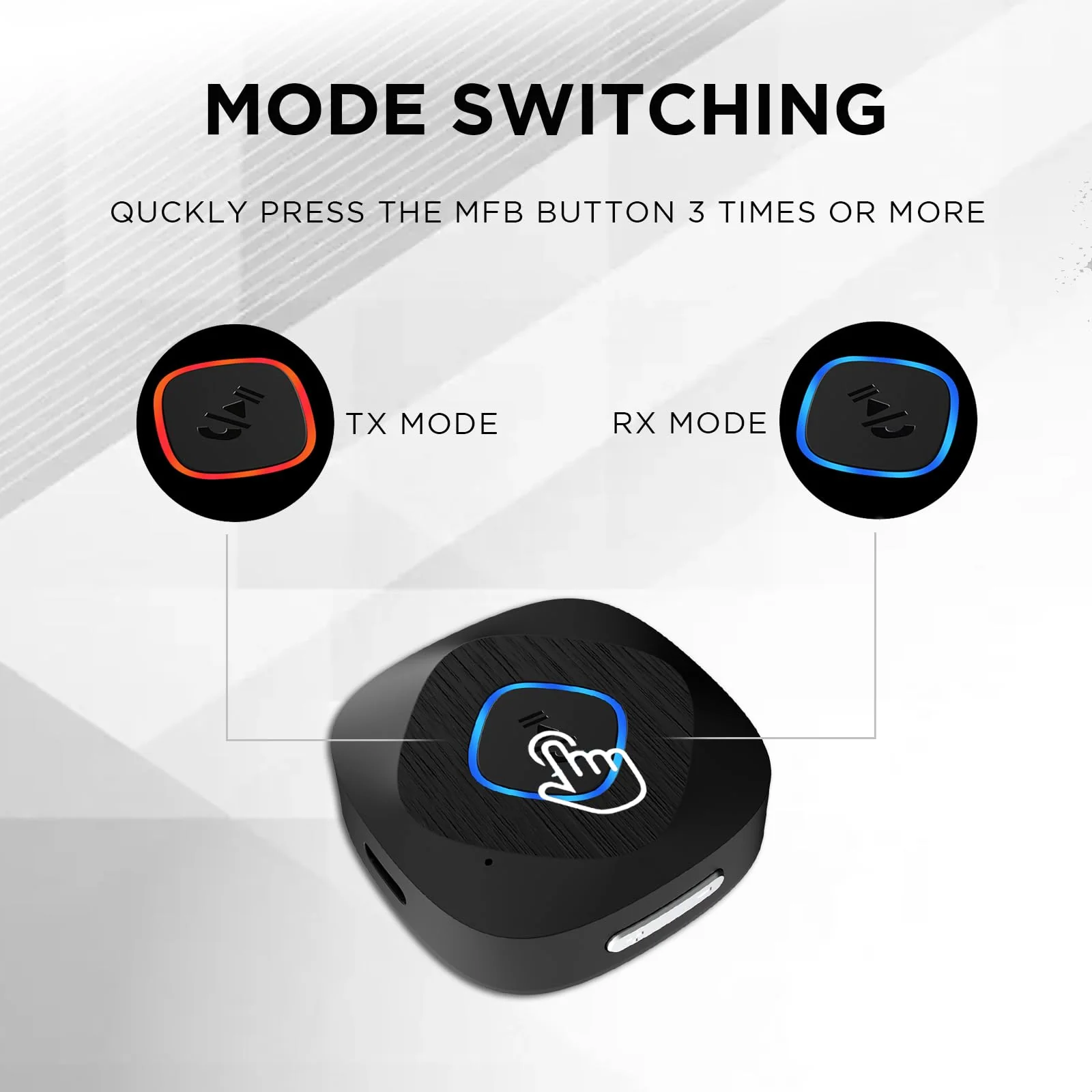 Bluetooth 5.3 Transmitter Receiver, Bluetooth AUX Adapter for Car, 2-in-1 Wireless Audio Adapter for TV/Home Stereo/Headphones/Speakers, with 3.5 mm AUX Input/Output Transceiver - Image 2