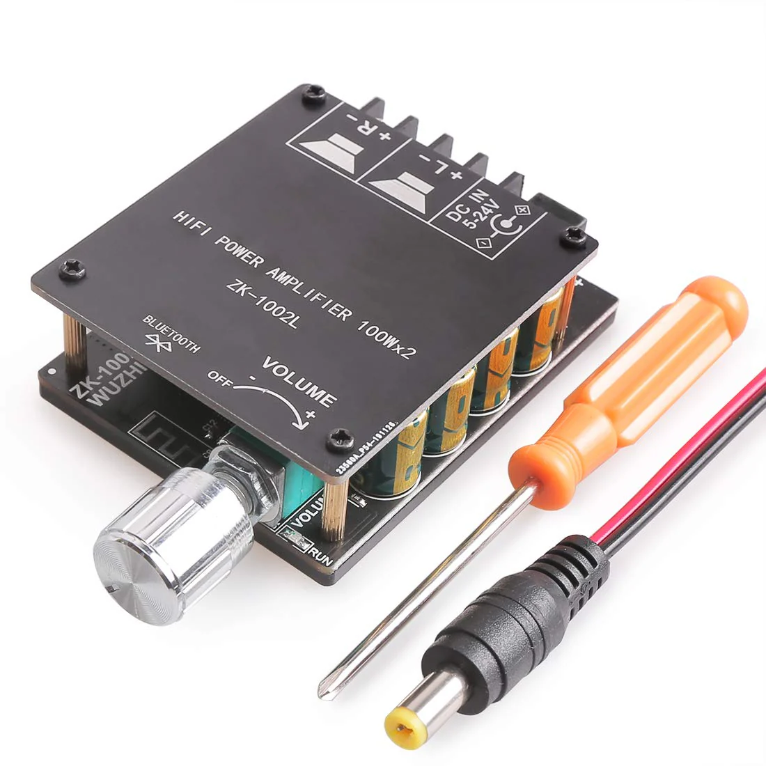 Bluetooth Amplifier Board, 100W+100W Peak Output Power, 2.0 Channel DC:8-24V, Password Free Connect, BT 5.0 AMP Board for DIY Wireless Speakers Board