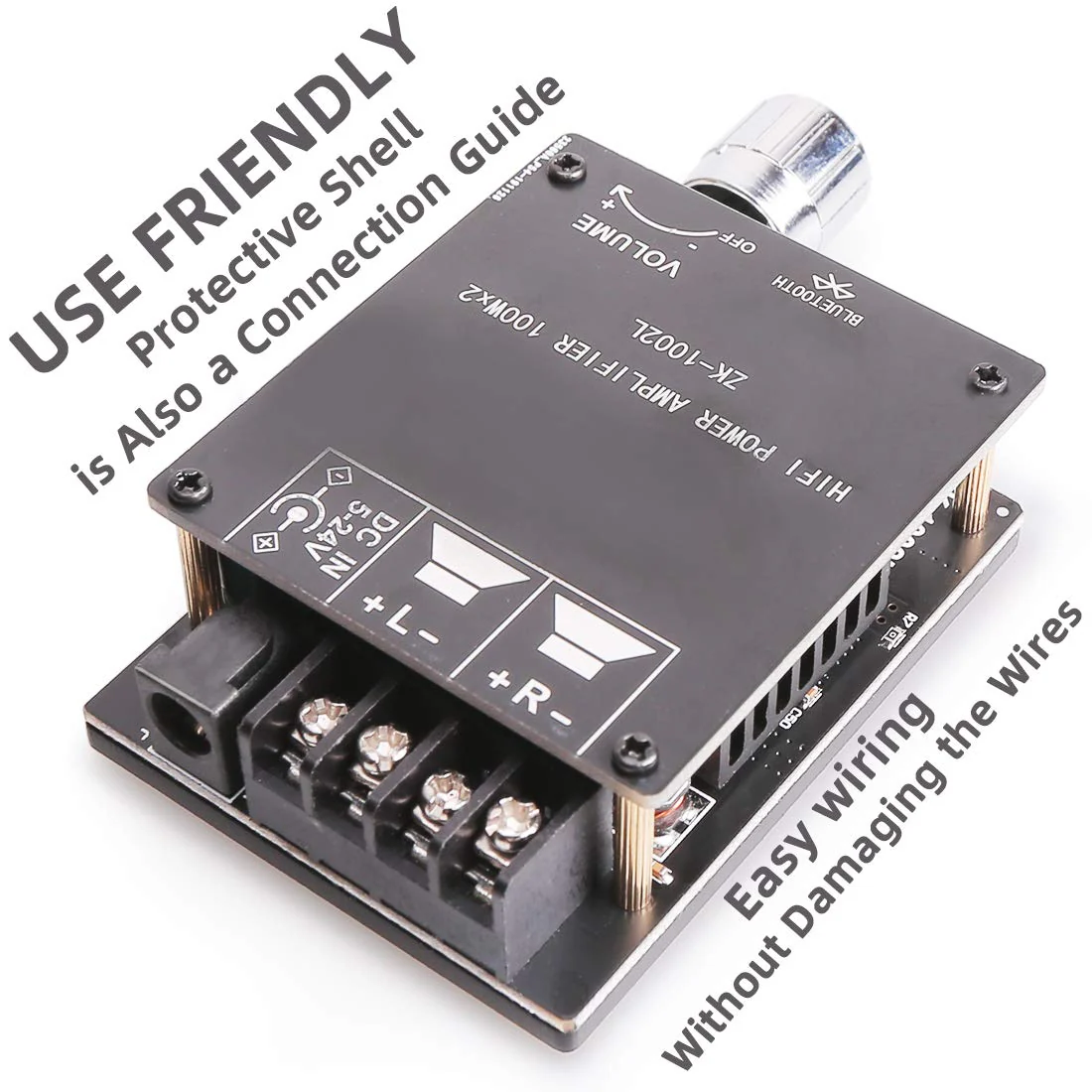 Bluetooth Amplifier Board, 100W+100W Peak Output Power, 2.0 Channel DC:8-24V, Password Free Connect, BT 5.0 AMP Board for DIY Wireless Speakers Board - Image 2