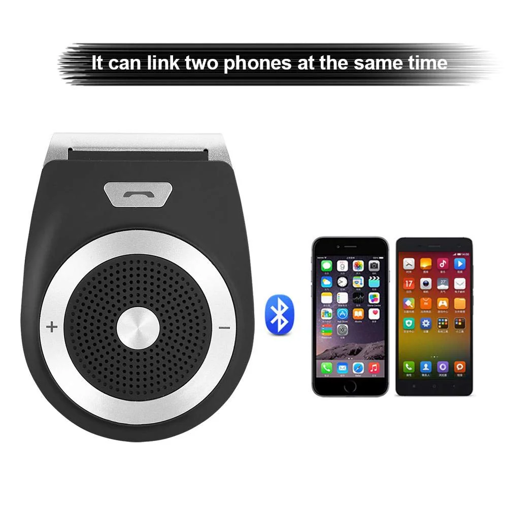 Bluetooth Car Kit Speakerphone,Smart Hands- Bluetooth Visor Clip Speakerphone Connect 2 Phones at Same Time - Image 3