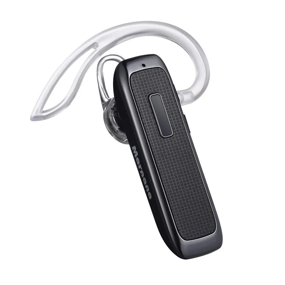 Bluetooth Headset, Marnana Wireless Bluetooth Earpiece with 18 Hours Playtime and Noise Cancelling Mic, Ultralight Earphone Hands-Free for iPhone iPad Tablet Samsung Android Cell Phone Call-Upgraded Black
