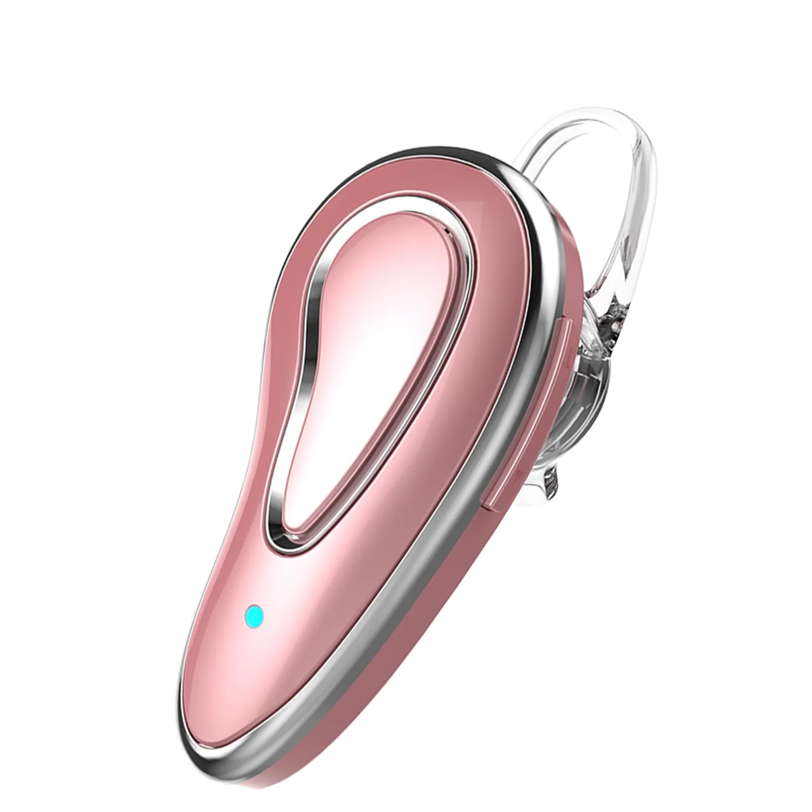 Bluetooth Microphone Headset with Mic Wireless Bluetooth Phone Earpiece for Cell Phone Ear Pieces Headset for Phone Calls Wireless Single Earpiece with Mic for Work Hands Free Pink
