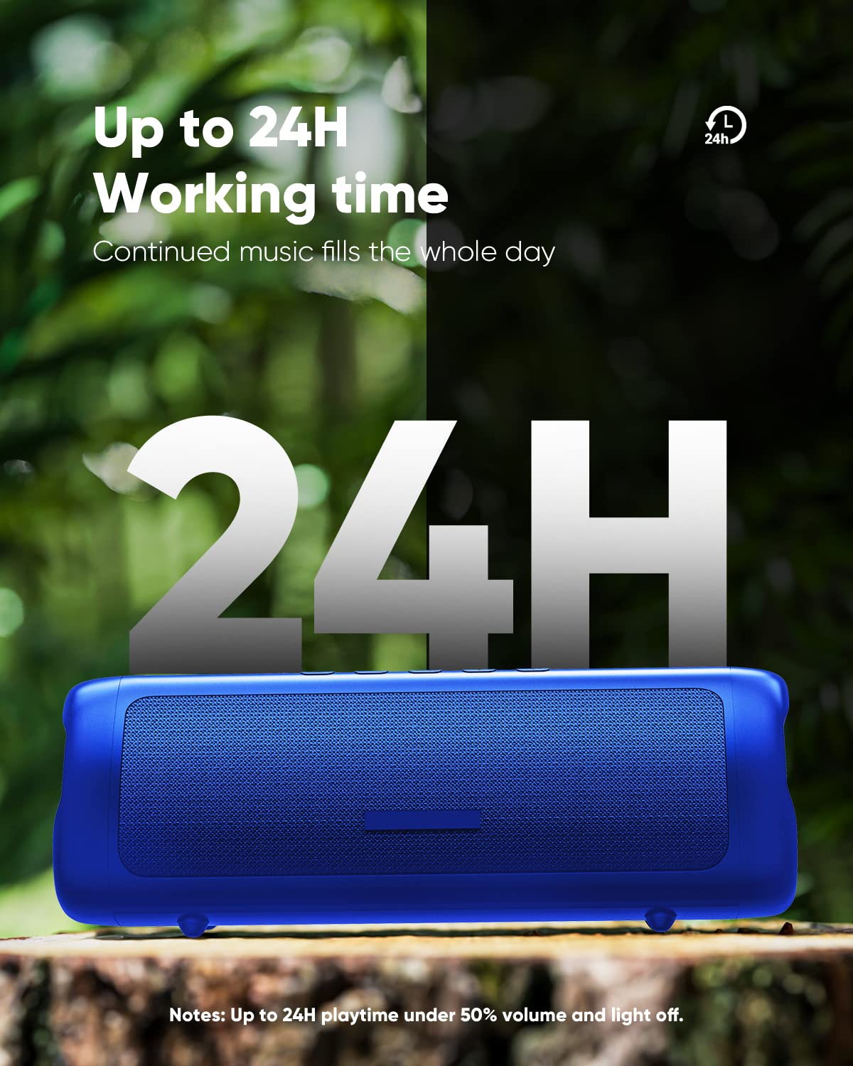 Bluetooth Portable Wireless Speakers with HD Sound, IPX5 Waterproof, Up to 24H Playtime, TWS Pairing, BT5.3, for Home/Party/Outdoor/Beach, Electronic Gadgets, Birthday Gift (Blue) 1pcs-Night Blue - Image 3