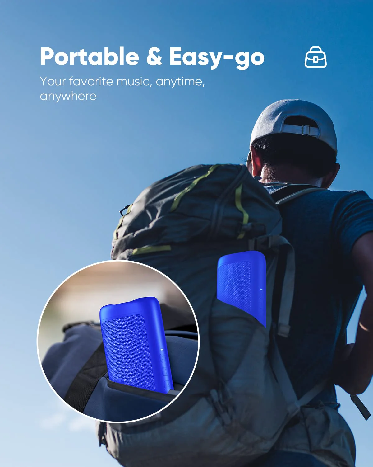 Bluetooth Portable Wireless Speakers with HD Sound, IPX5 Waterproof, Up to 24H Playtime, TWS Pairing, BT5.3, for Home/Party/Outdoor/Beach, Electronic Gadgets, Birthday Gift (Blue) 1pcs-Night Blue - Image 6
