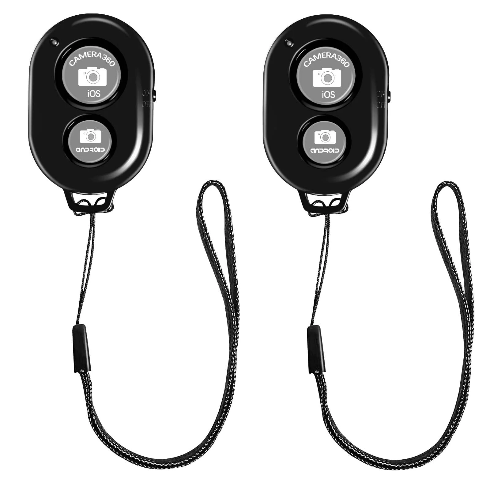 Bluetooth Remote for iPhone Camera - Belijean Bluetooth Remote Compatible with All iPhone, iPad and Tablets, Bluetooth Clicker for Photos & Videos 2 Pack Black 2PCS