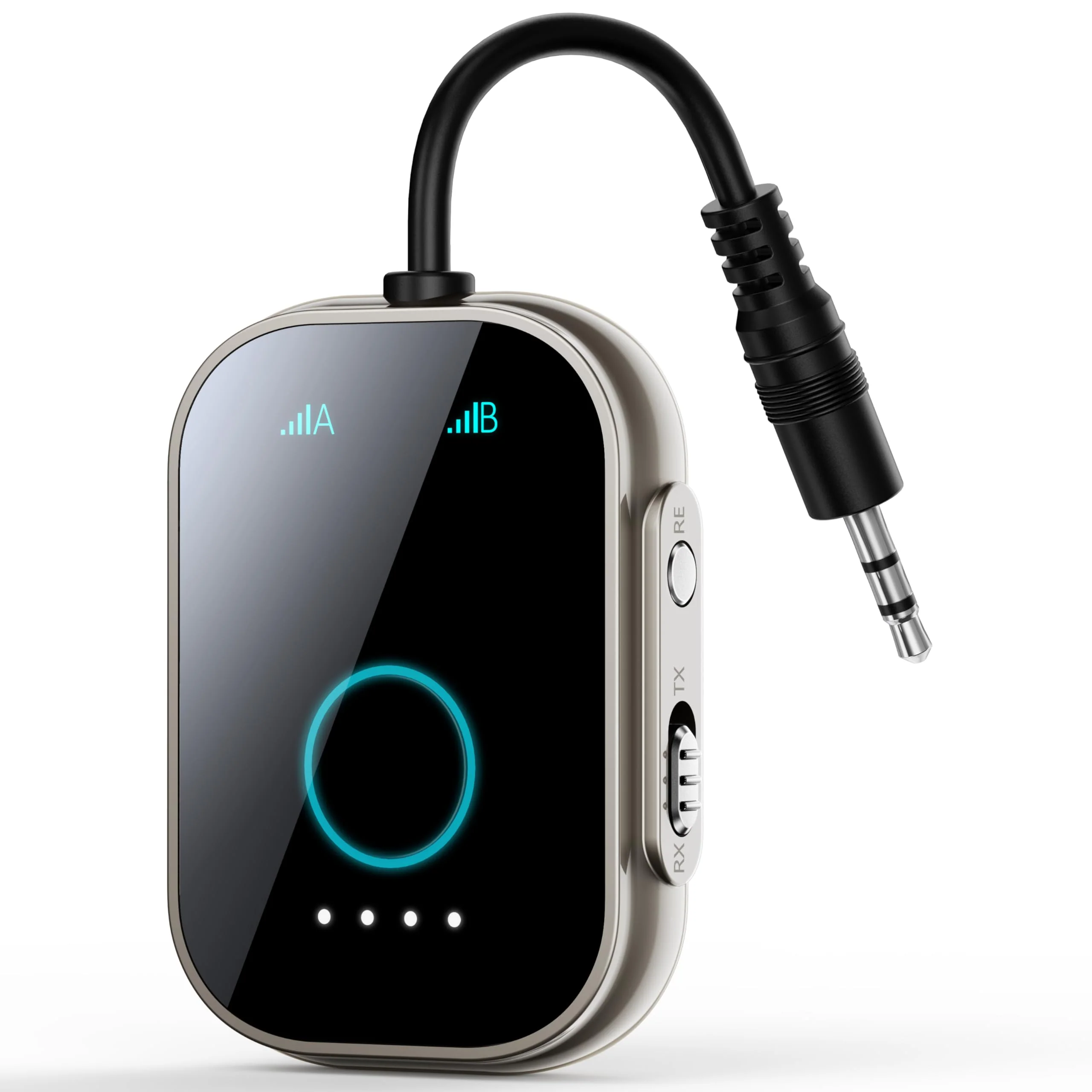 Bluetooth Transmitter Receiver for TV, 2-in-1 Bluetooth 5.3 Adapter for Airplane, Gym Equipment, Cars, for up to Two Wireless Headphones, Cell Phones.
