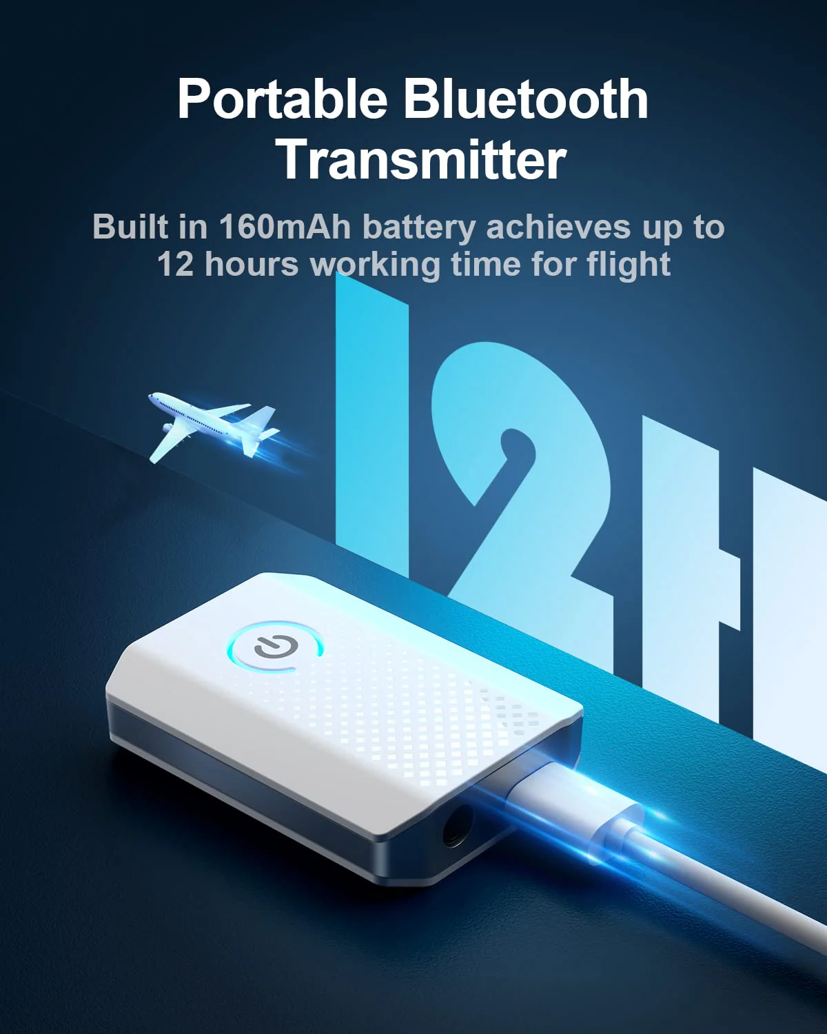 Bluetooth Transmitter Receiver V5.0 Bluetooth Adapter for Audio, 2-in-1 Bluetooth AUX Adapter for TV/Car/PC/MP3 Player/Home Theater/Switch, Low Latency, Pairs 2 Devices Simultaneously White - Image 4