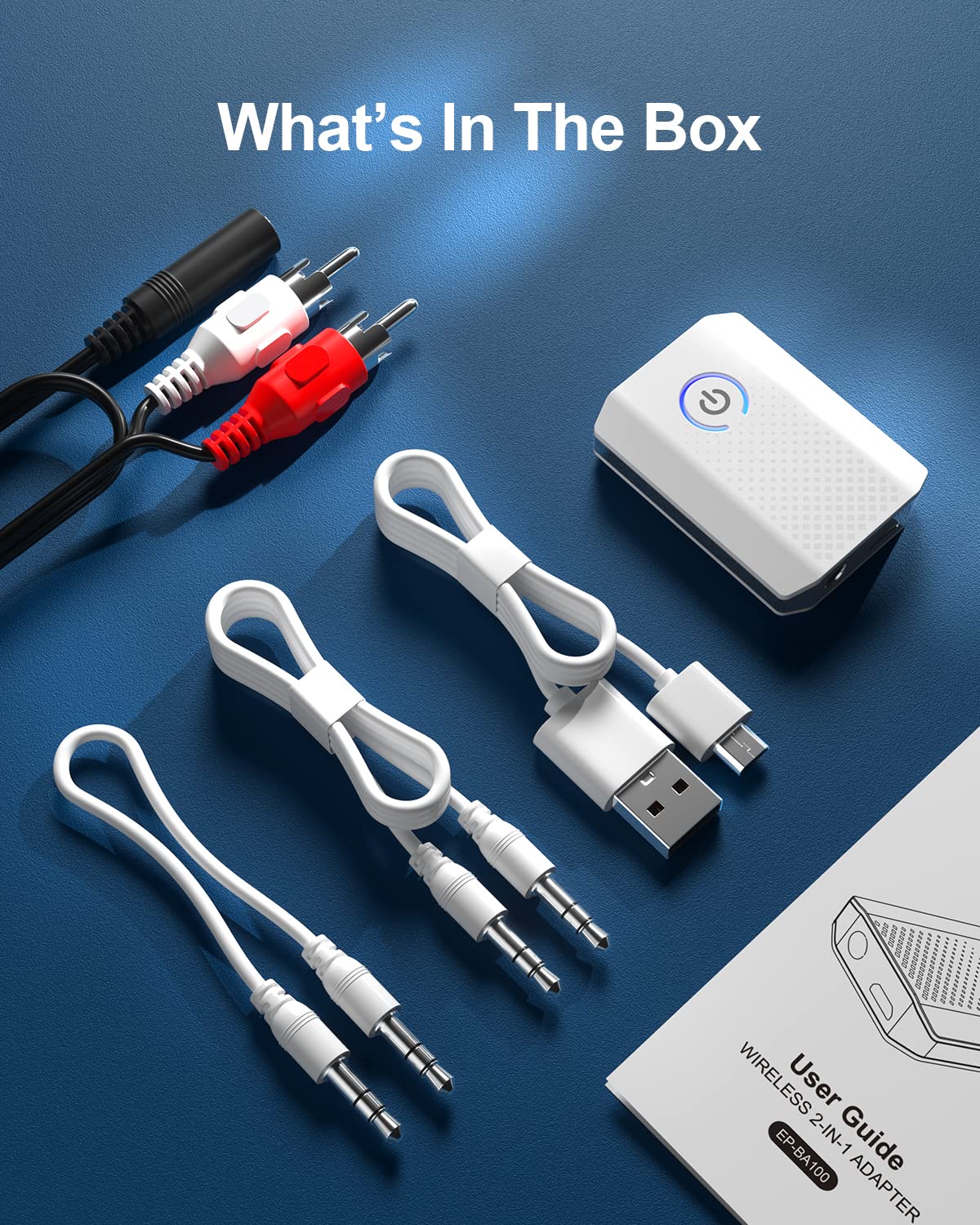 Bluetooth Transmitter Receiver V5.0 Bluetooth Adapter for Audio, 2-in-1 Bluetooth AUX Adapter for TV/Car/PC/MP3 Player/Home Theater/Switch, Low Latency, Pairs 2 Devices Simultaneously White - Image 9