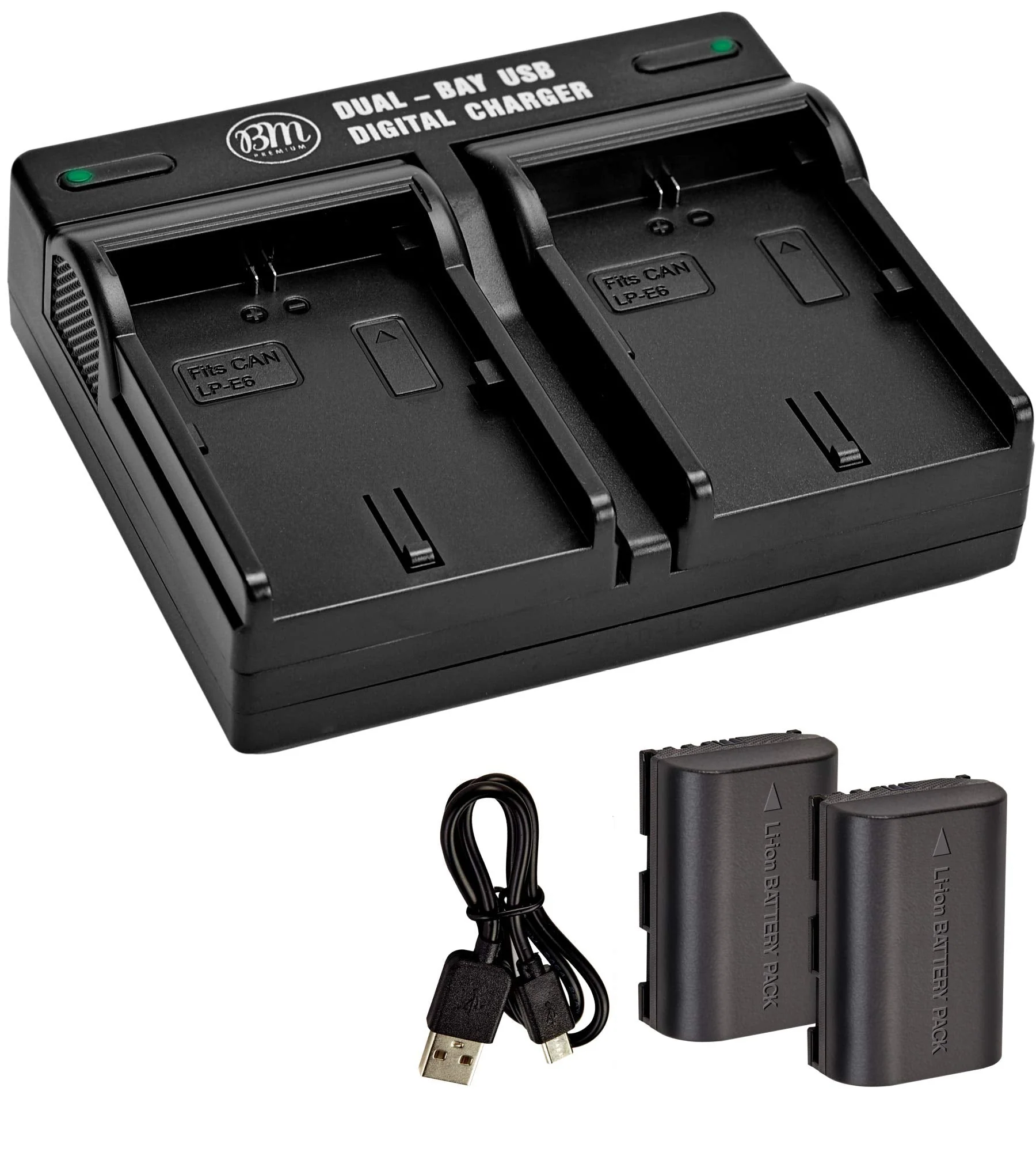 BM Premium 2 Pack of LP-E6NH High Capacity Batteries and Dual Bay Battery Charger for Canon EOS R EOS R5 EOS R6 EOS R6 II EOS R7 EOS 90D EOS 60D EOS 70D EOS 80D EOS 6D II EOS 7D EOS 7D Mark II Cameras - Image 8