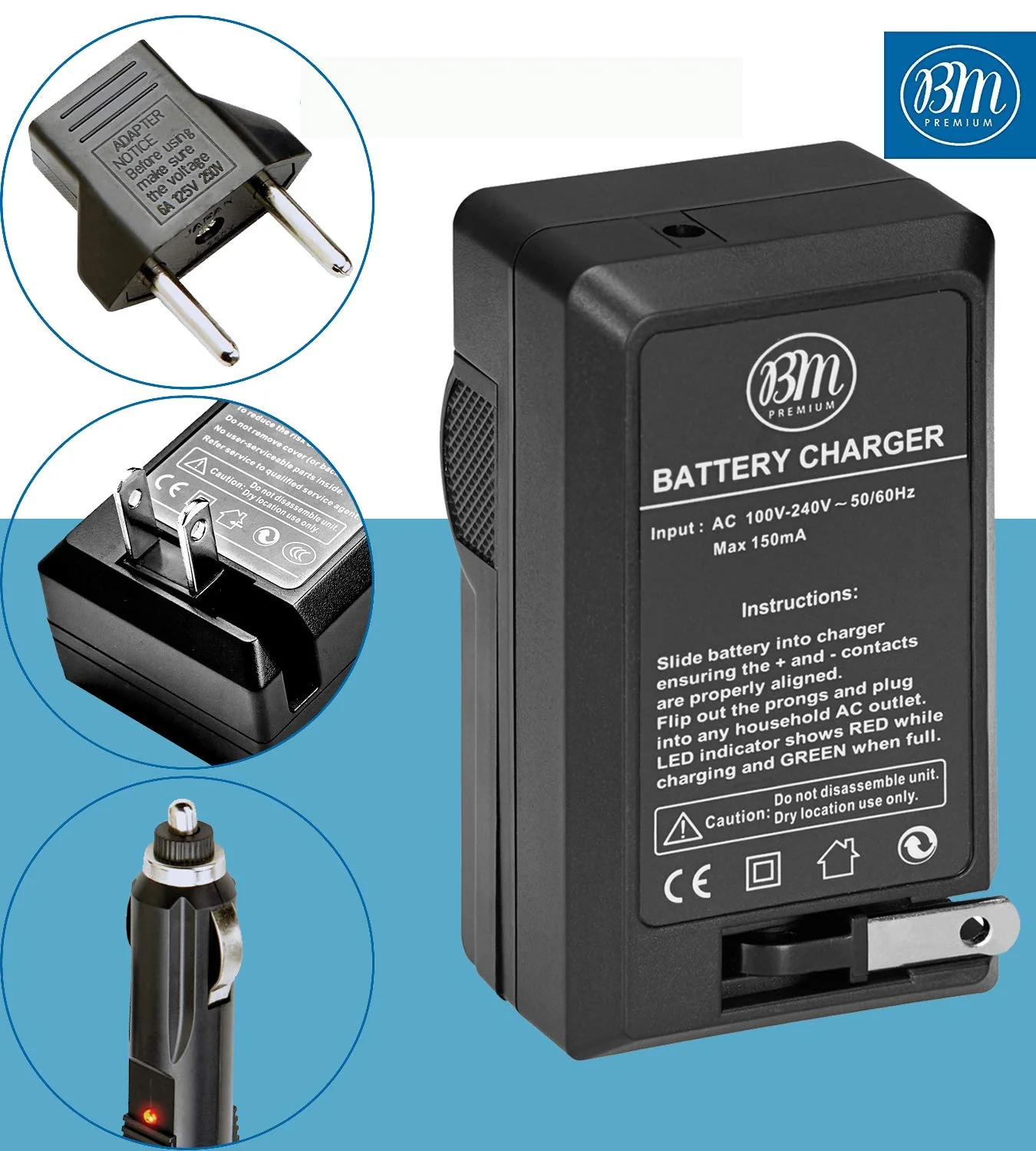 BM Premium 2 VW-VBT380 Batteries and Charger for Panasonic HC-V800K, HC-VX1K, HC-WXF1K, HCV510, HCV520, HC-V550, HCV710, HC-V720, HC-V750, HC-V770, HC-VX870, HC-VX981, HCW580, HC-W850, HC-WXF991 - Image 6