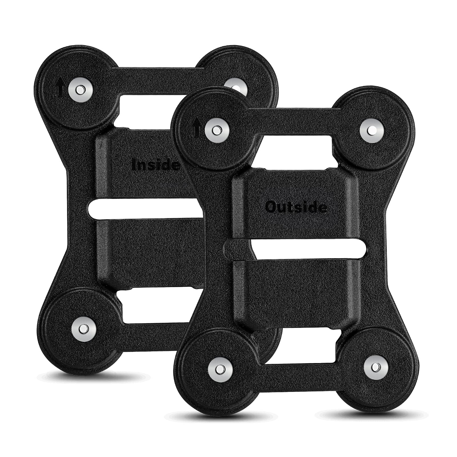 BOBLOV Body Camera Magnet Mount, Two Pieces Magnets Clips, Universal Magnetic Suction Back Clip, Make from Black Silica,Stick to Clothes for Universal All Brand Body Camera 13x10cm