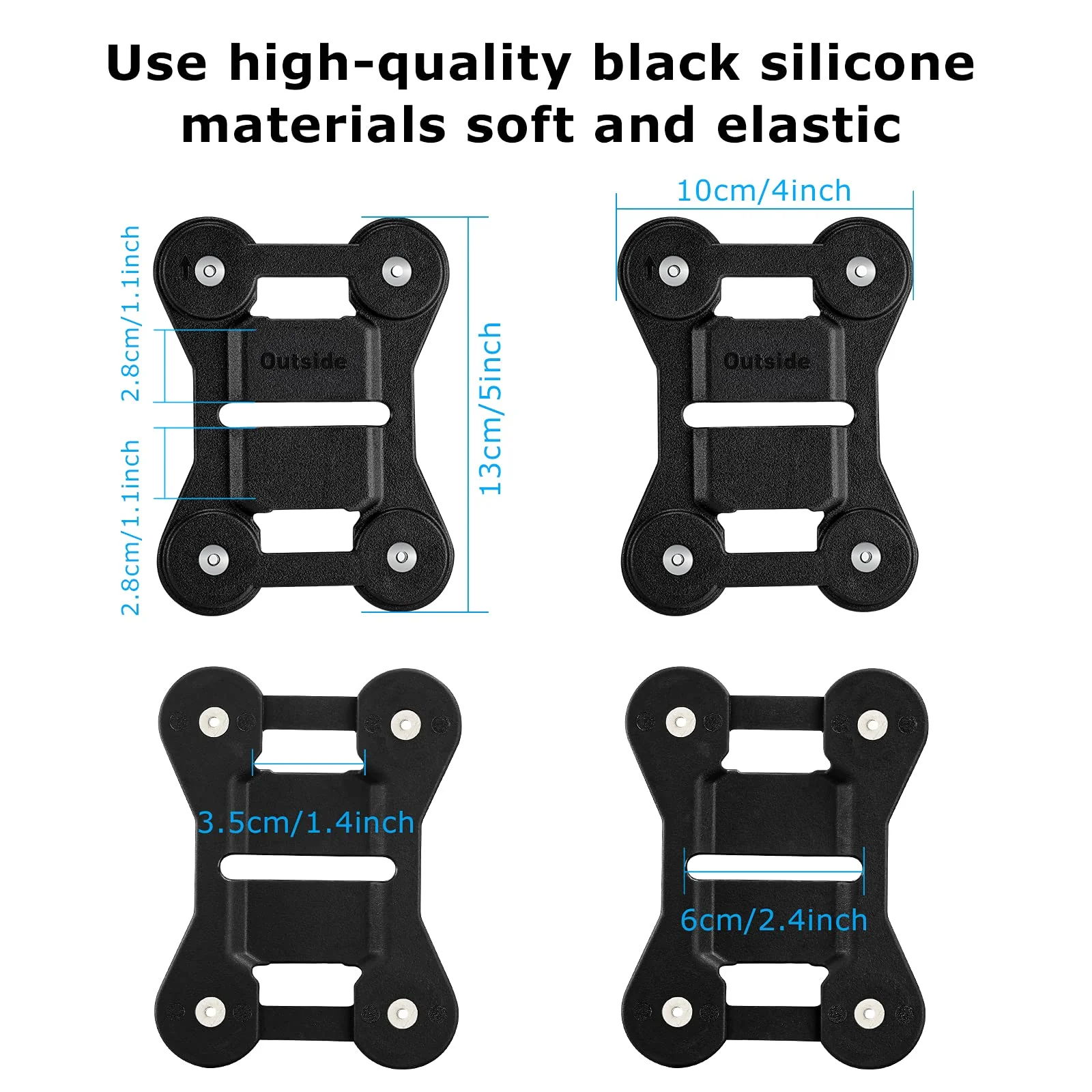 BOBLOV Body Camera Magnet Mount, Two Pieces Magnets Clips, Universal Magnetic Suction Back Clip, Make from Black Silica,Stick to Clothes for Universal All Brand Body Camera 13x10cm - Image 5