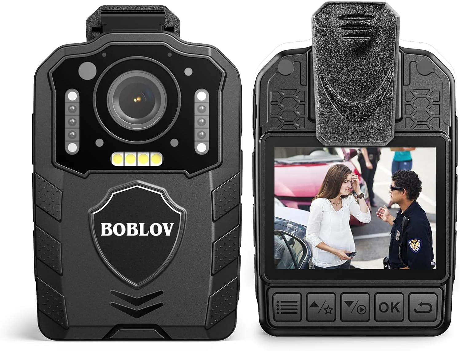 BOBLOV KJ25 1080p Camcorder, 3000mAh Support 13Hrs Recording, Body Camera provided Night Vision, Hiking, Walk, Law Enforcement, and Pet Walking(Card not Included) KJ25 ONLY