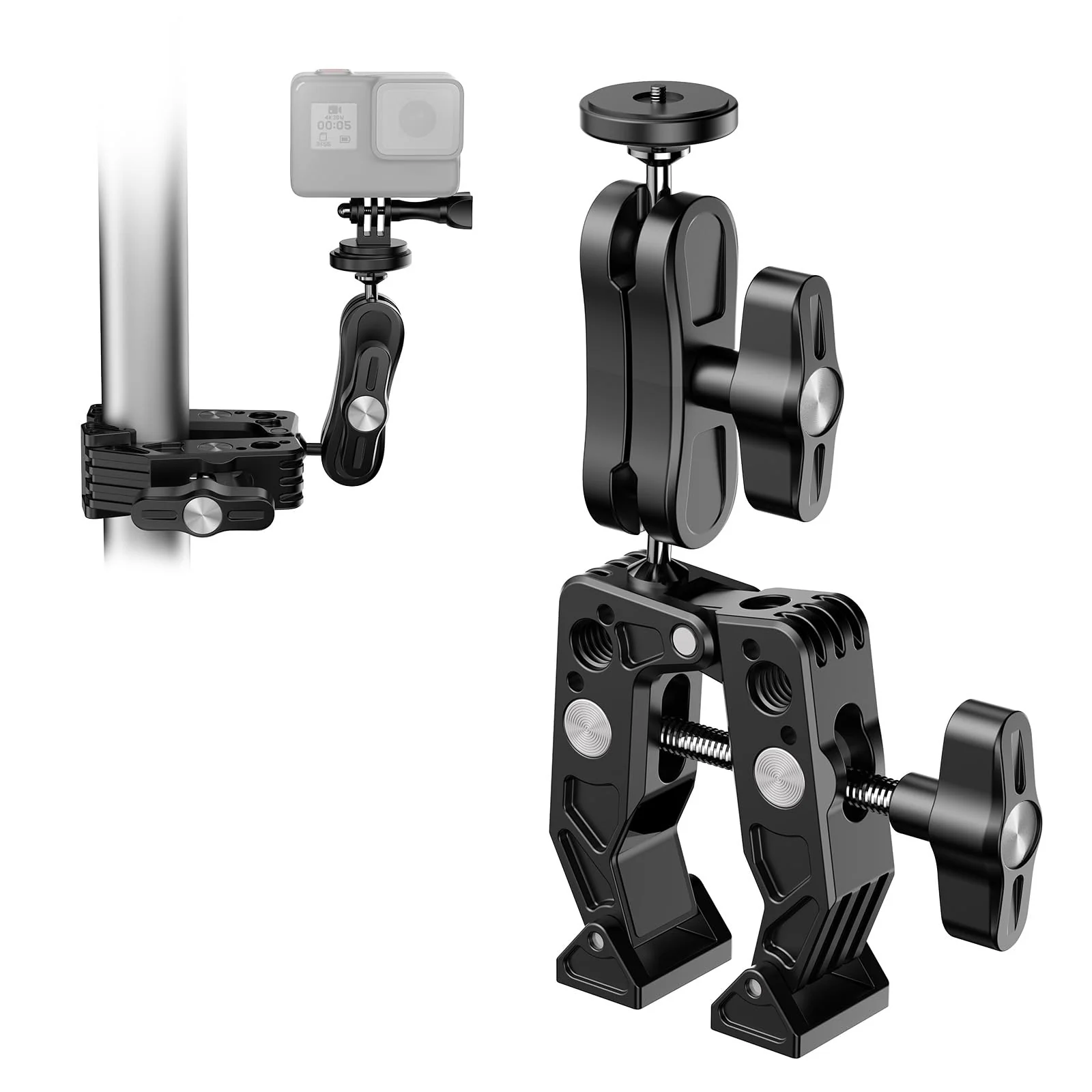 BOBLOV Multifunctional Crab Claw Clip, for Sports Cameras, Mobile Phones, Photography, Metal Strong Clip, Outdoor Expansion Universal, Additional Universal Adapter