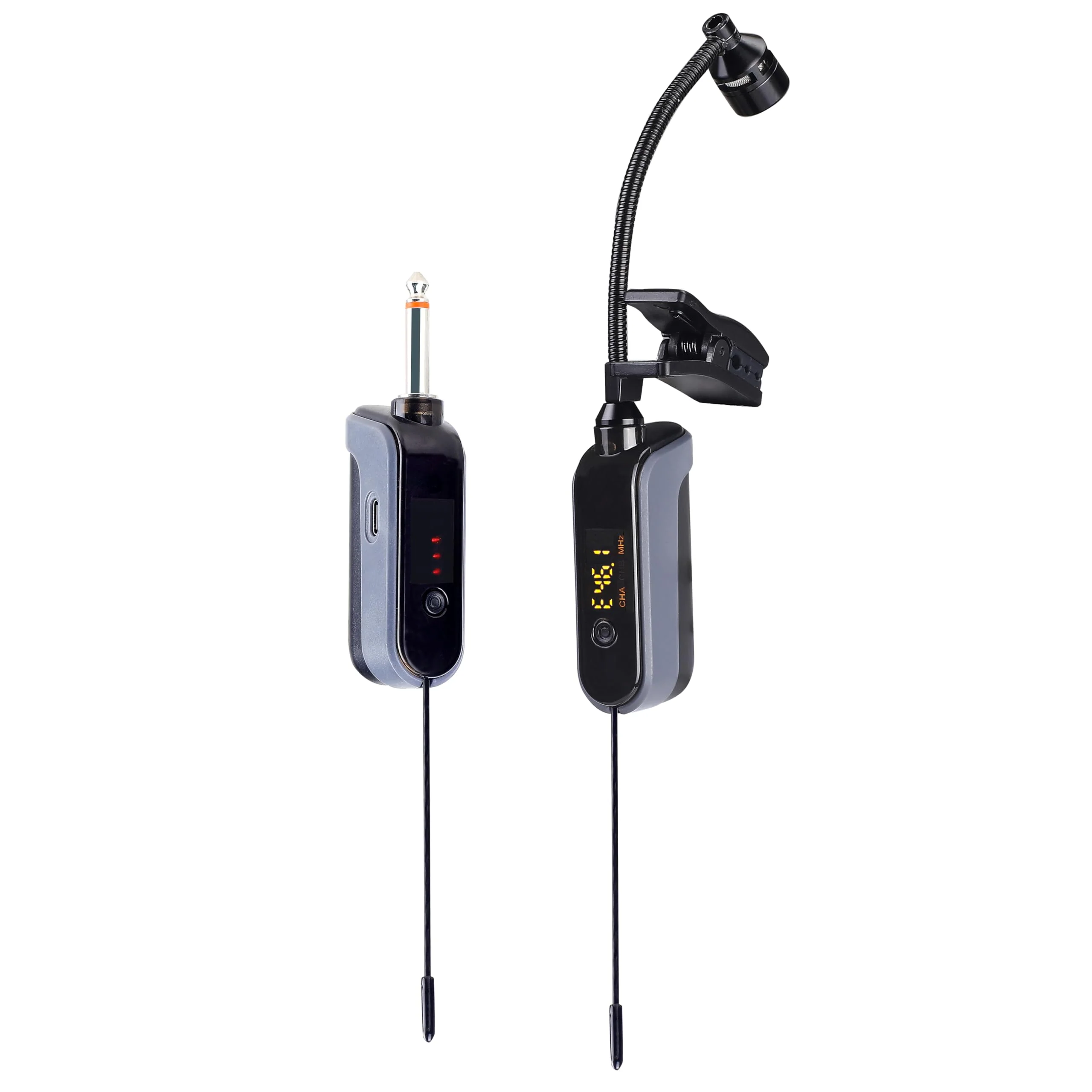 BOMGE UHF Wireless Instruments Microphone,Saxophone Microphone,Wireless Receiver and Transmitter,160ft Range,Plug and Play,Great for Trumpets, Clarinet, Cello, Active PA Systems (WTU-08A) WTU-08A
