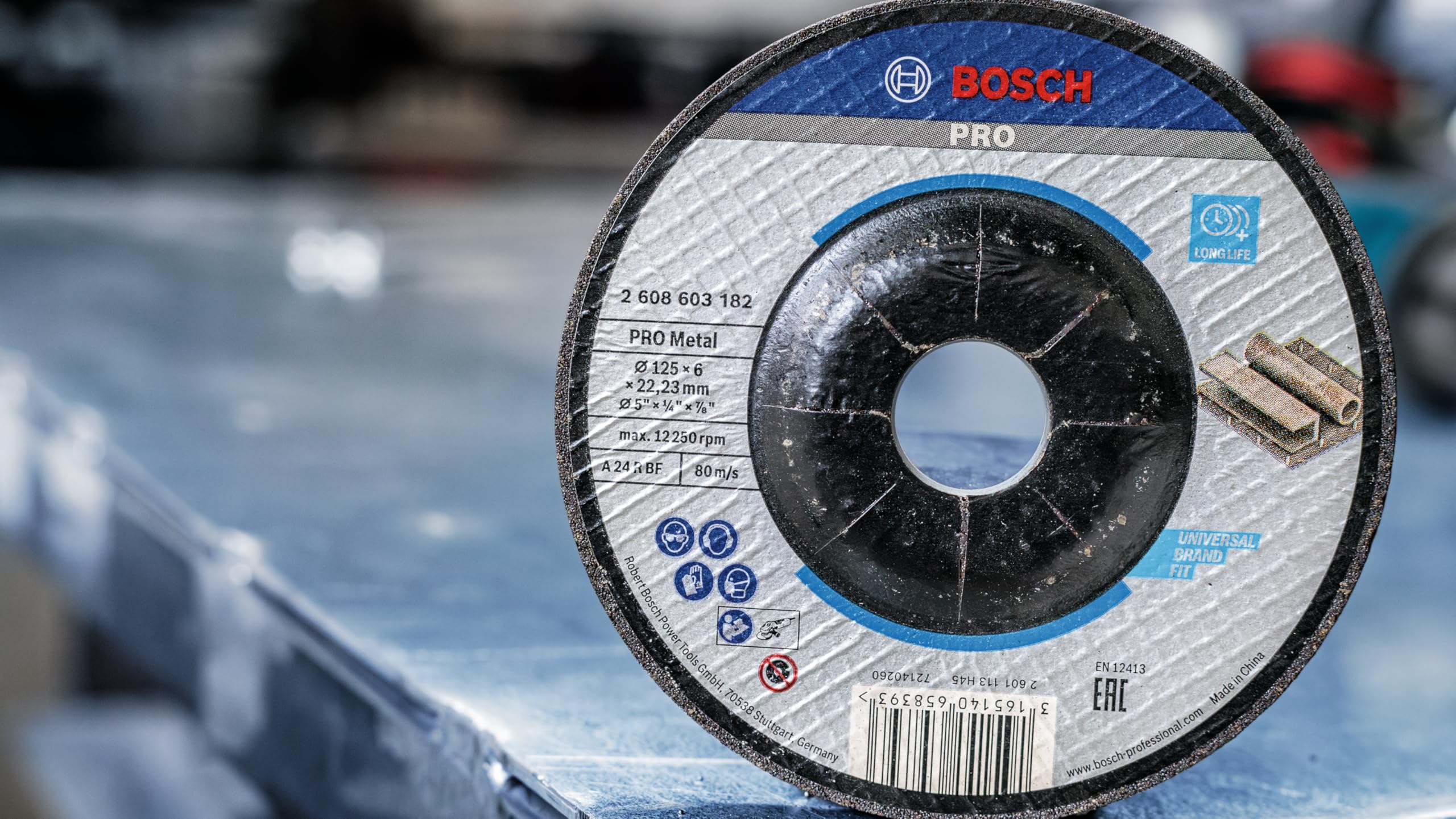 Bosch 2608600389 Grinding Disc for Steel, Black, 150 x 6 mm Diameter: 150 mm - Image 2