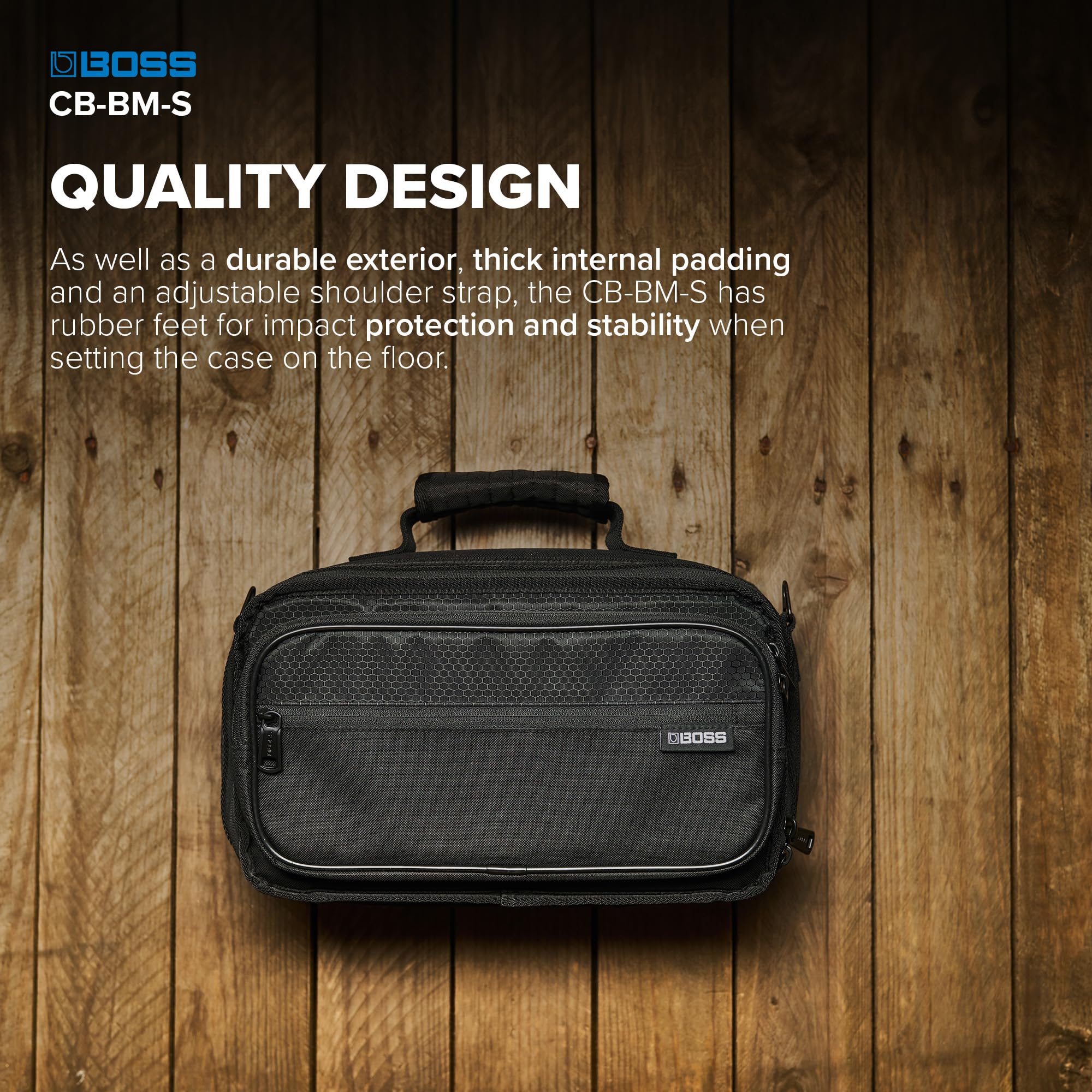 BOSS CB-BM-S | Compact Multi-Effects Case | Compatible GX-10, GT-1 & GT-1B | Lightweight & Durable | Thick Internal Padding | Adjustable Shoulder Strap | Versatile Accessory Pockets - Image 4