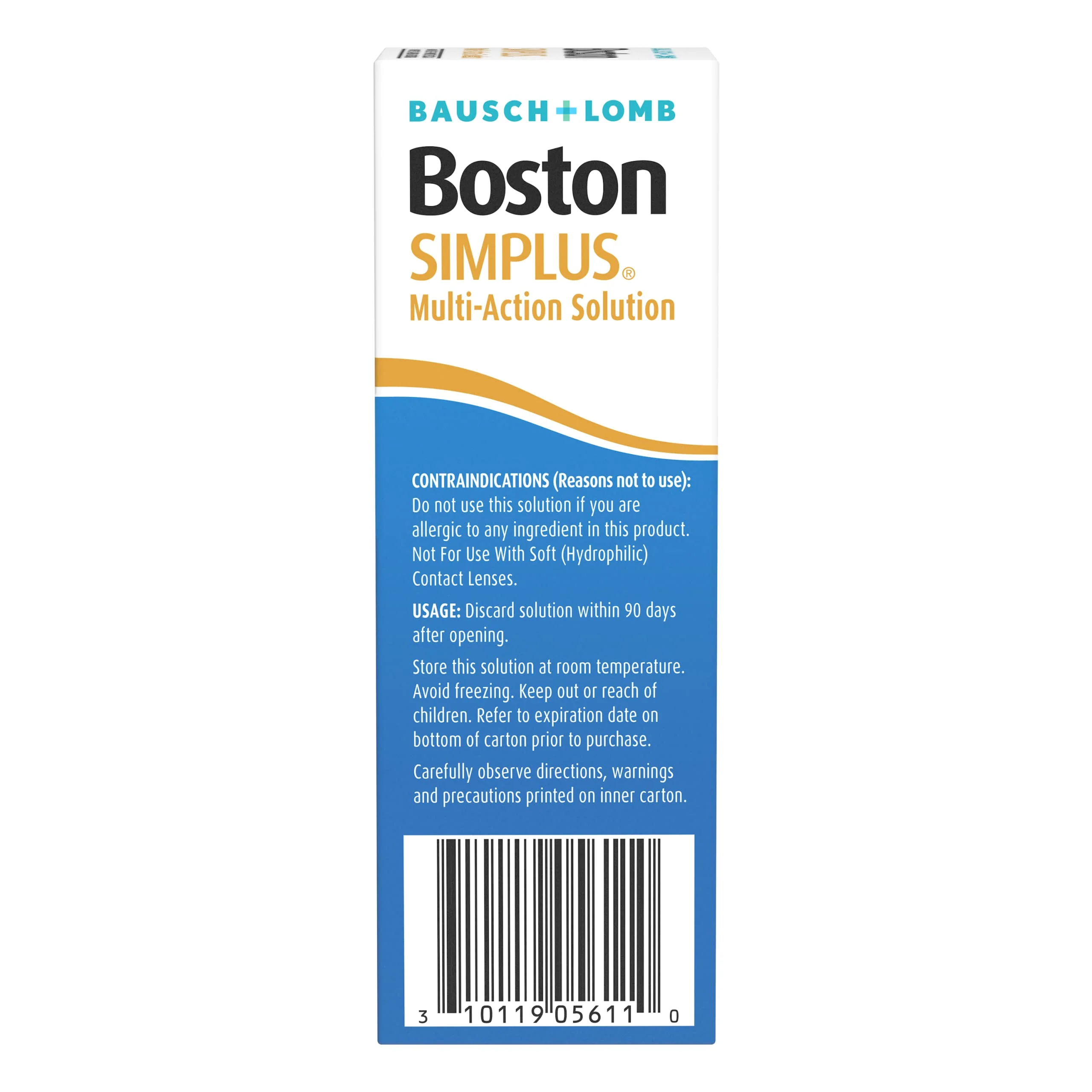 Boston Simplus Contact Lens Solution, for Gas Permeable Contact Lenses, 3.5 Fl Oz - Image 4