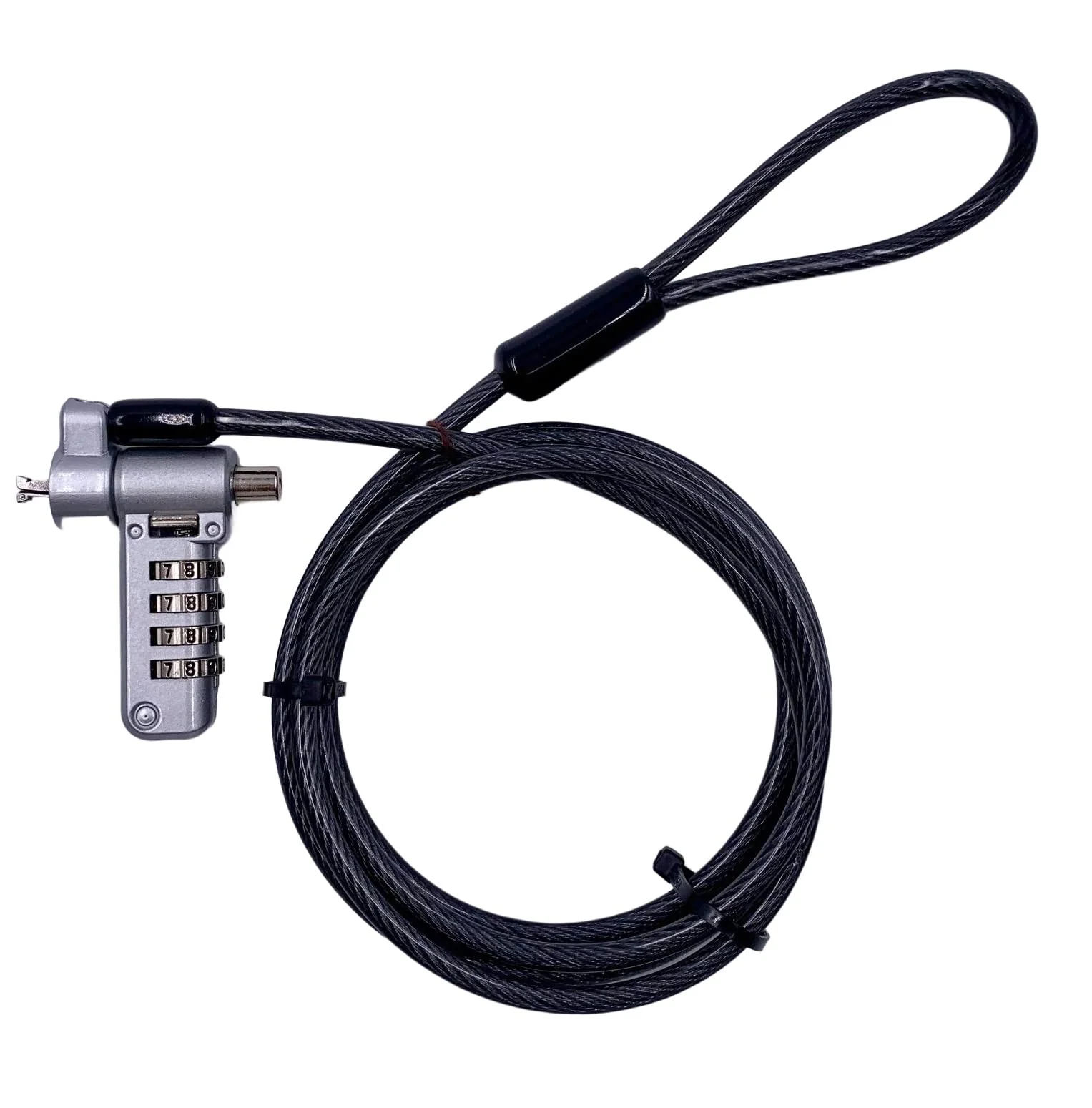 Bosvision Laptop Security Cable Lock, for 3 Security Slots (K Standard, Nano and Wedge) Combination, 6.5 feet (200cm) Ø4.5mm Stainless Steel Cable