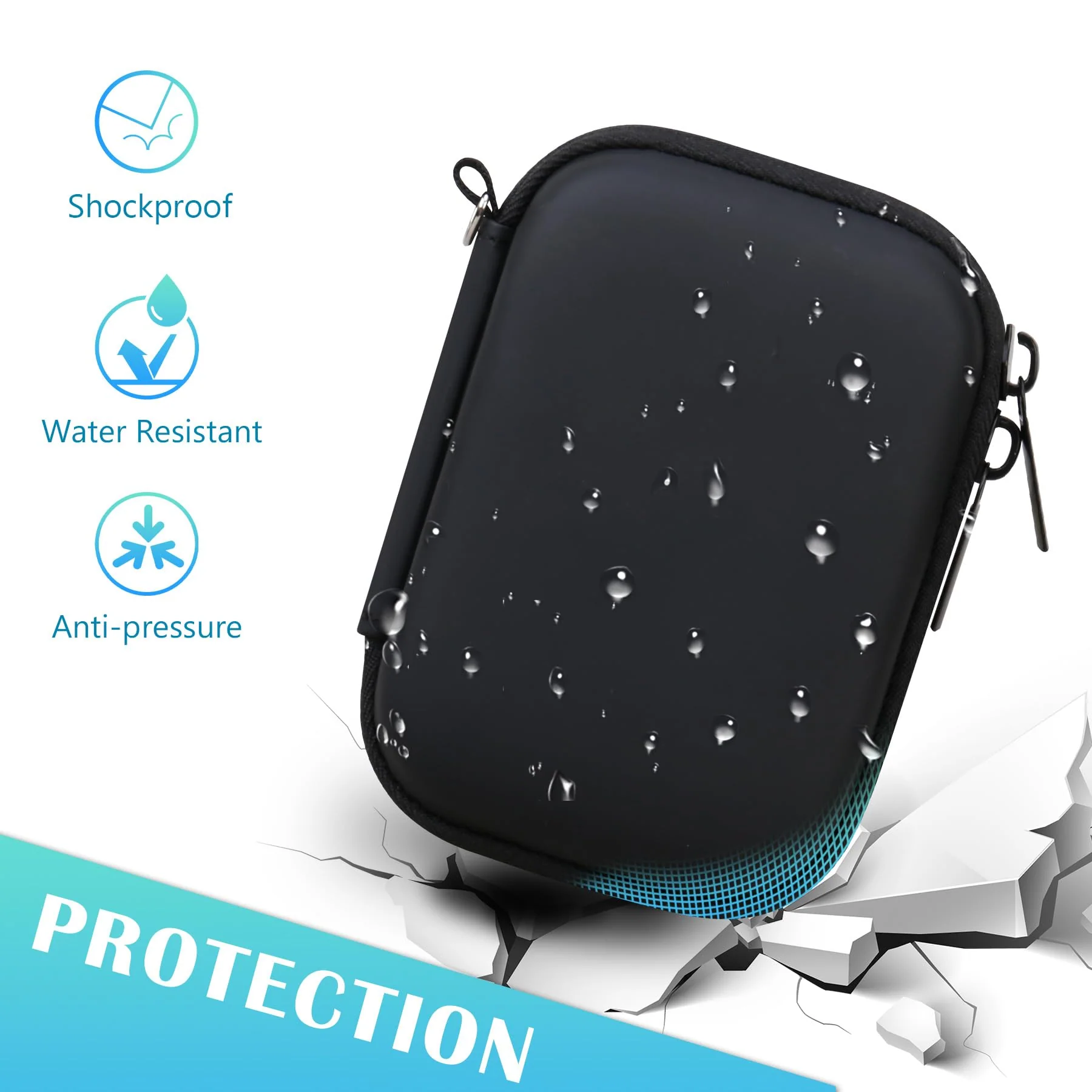 BOVKE Carrying Case for PLAUD Note AI Voice Recorder and Magnetic Protective Case, PLAUD Note Digital Audio Recorder Storage Bag Holder with Extra Space for Charging Cables, Magnetic Ring, Black - Image 4