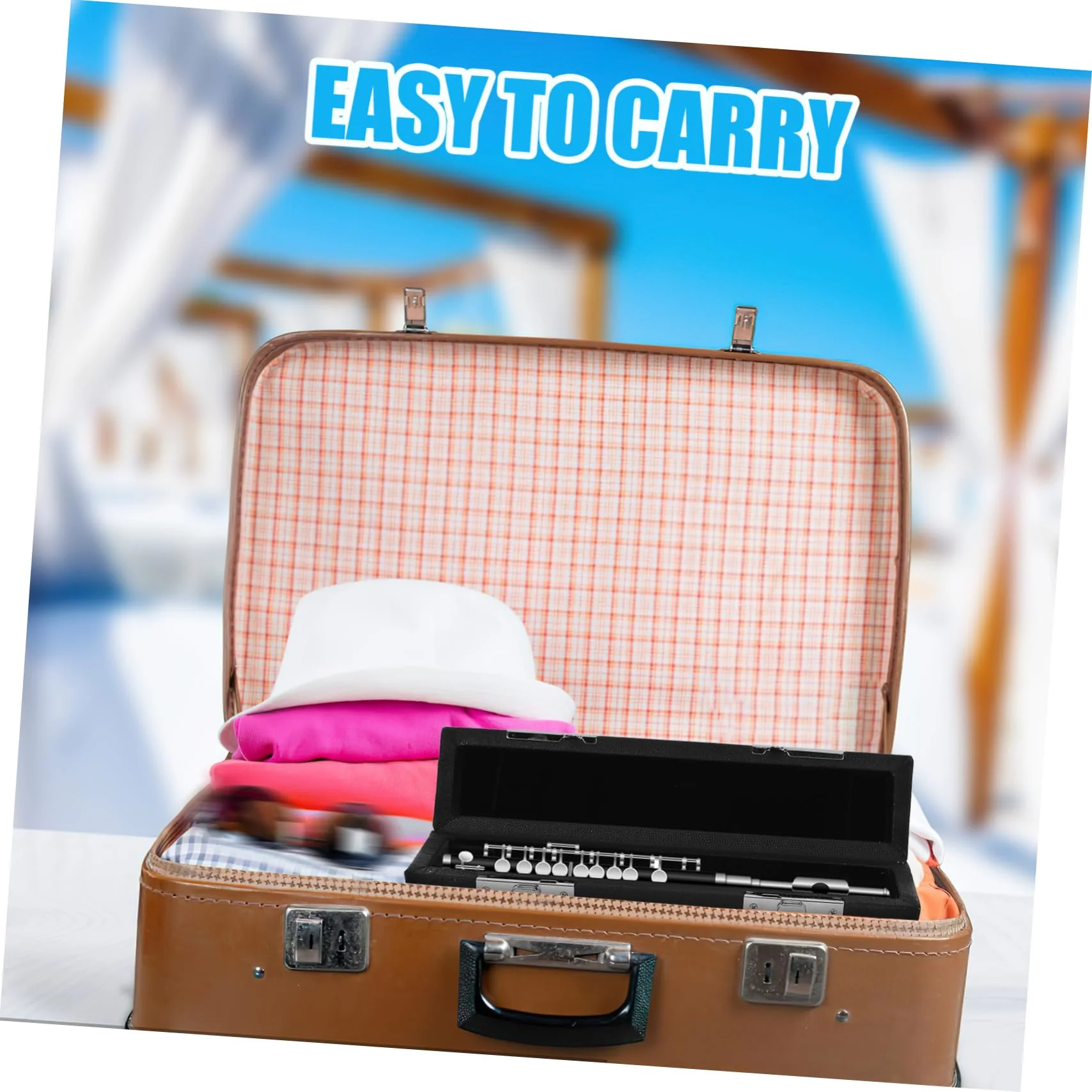 Box Leather Piccolo Storage Case 16 Hole Piccolo Case Flute Musical Instrument Case Piccolo Flute Storage Case Flute Case Piccolo Music Instrument Case Hardware Anti-collision - Image 2