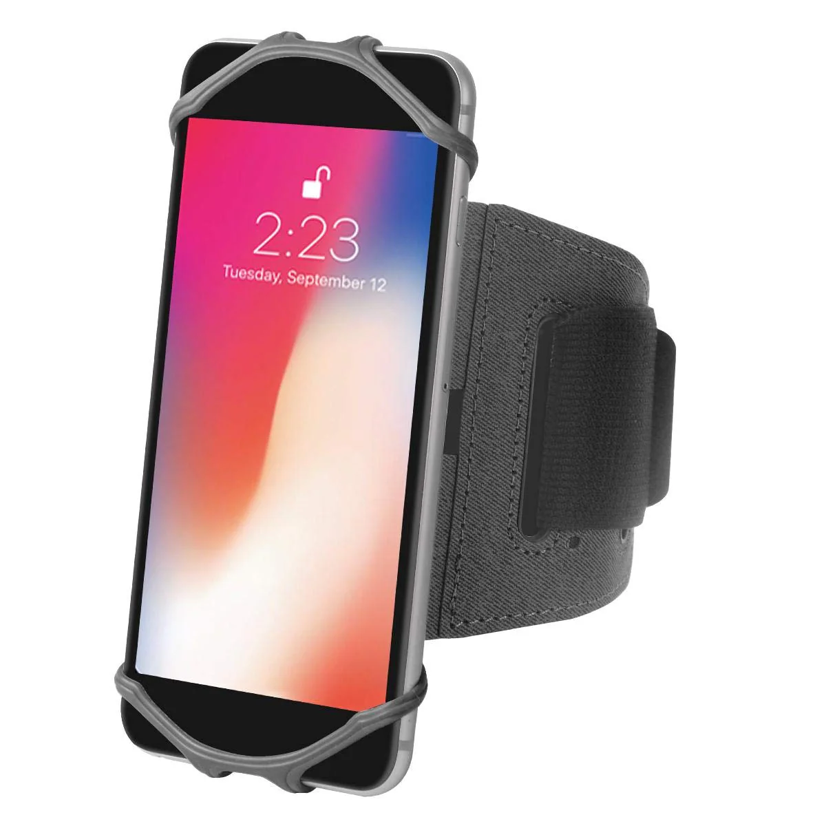 BoxWave Holster Compatible with Sony NW-A20 - ActiveStretch Sport Armband, Adjustable Armband for Workout and Running - Jet Black - Image 2