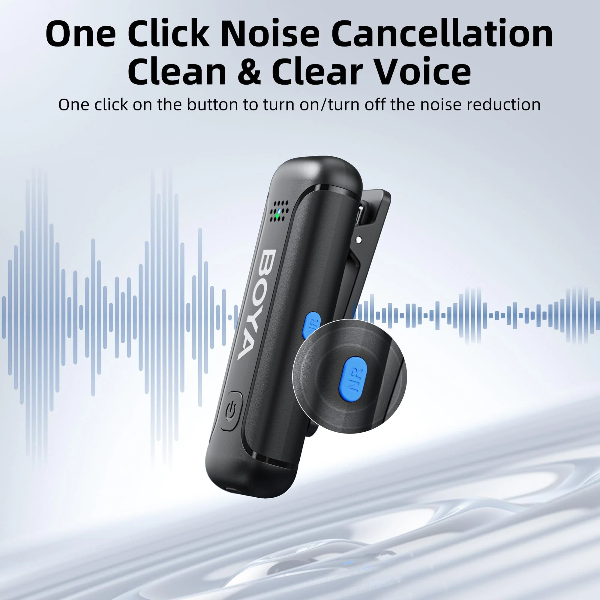 BOYA BY-WM3T-D2 Wireless Microphone for iPhone, 30H Battery Life, Noise Cancellation, 328ft Range, iPhone Microphone for Video Recording Live Streaming Podcast Vlog Lightning RX - Image 2