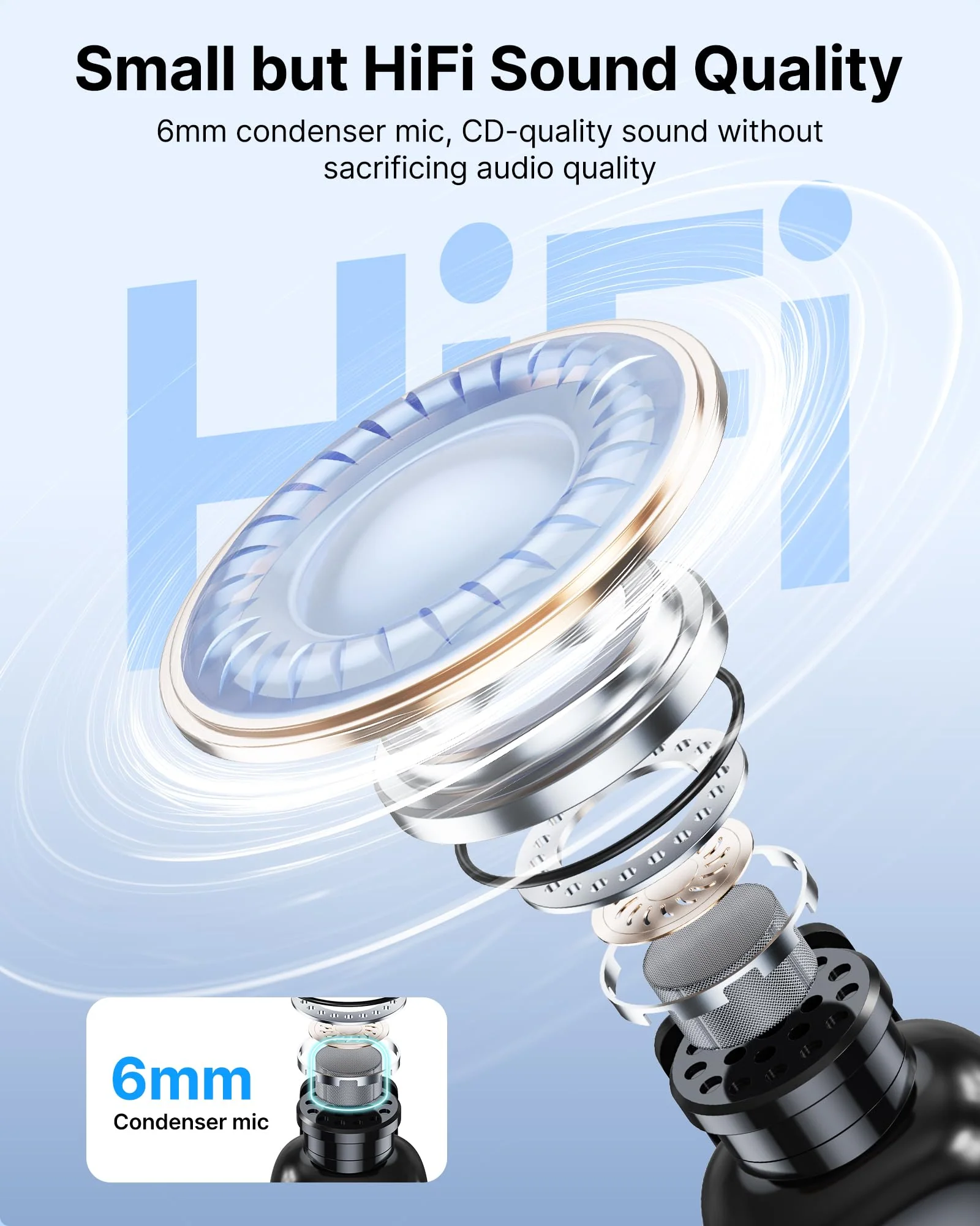 BOYA mini Microphone Wireless for iPhone, 5g Ultralight, Wireless Lavalier Microphone, AI Voice Changer, AI Noise Reduction, Lapel Mic, 30h Use, Clip on Mic with Lightning for Video Recording - Image 4