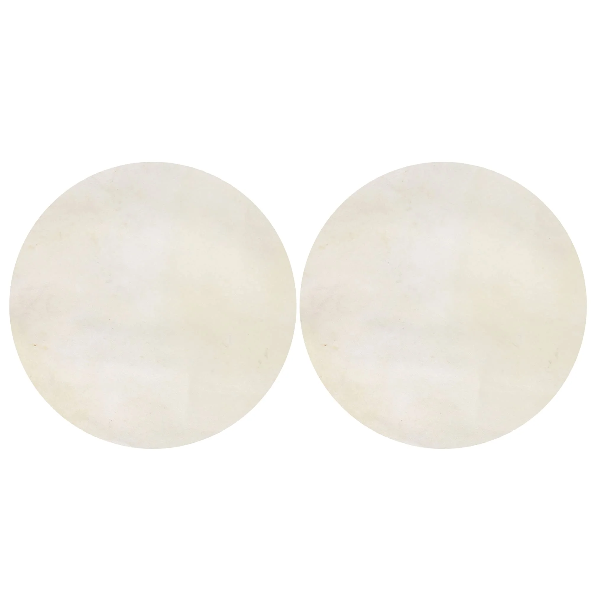 BQLZR 35cm Diameter Goat Skin Round Drums Head for Bongo Drum Parts Beige Pack of 2
