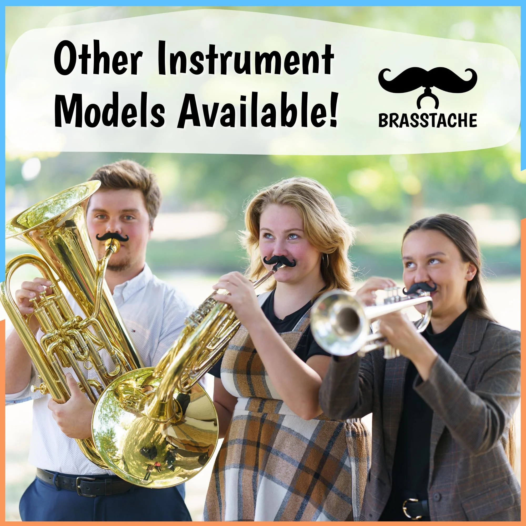 Brasstache 2.0 for Kids - (2-pack) Clip-on Mustache for Brass Players, Original Mustache Size (Trumpet) Trumpet - Image 6