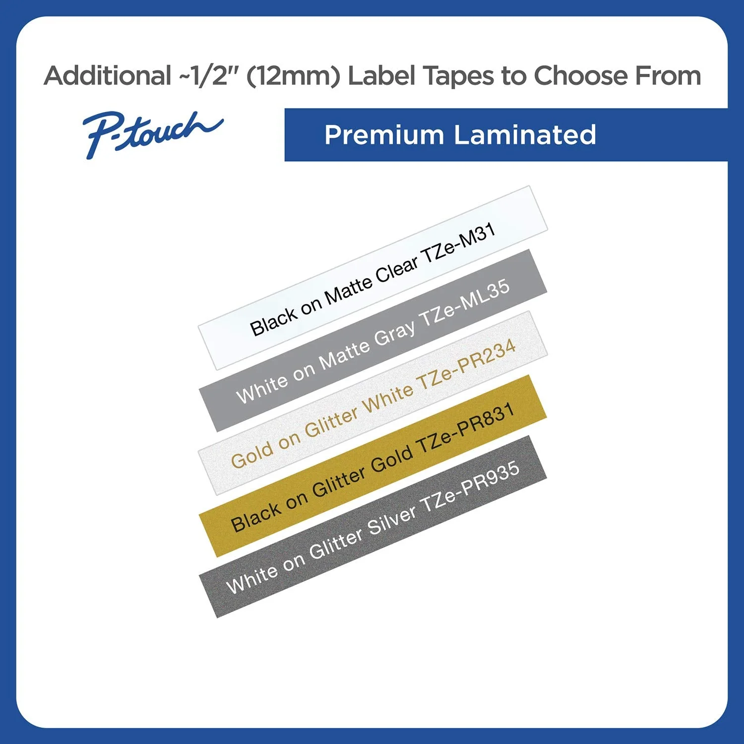 Brother Genuine P-touch, TZe-231 2 Pack Tape (TZE2312PK) ½”(0.47”) x 26.2 ft. (8m) 2-Pack Laminated P-Touch Tape, Black on White, Perfect for Indoor or Outdoor Use, Water Resistant, TZE2312PK, TZE231 - Image 5