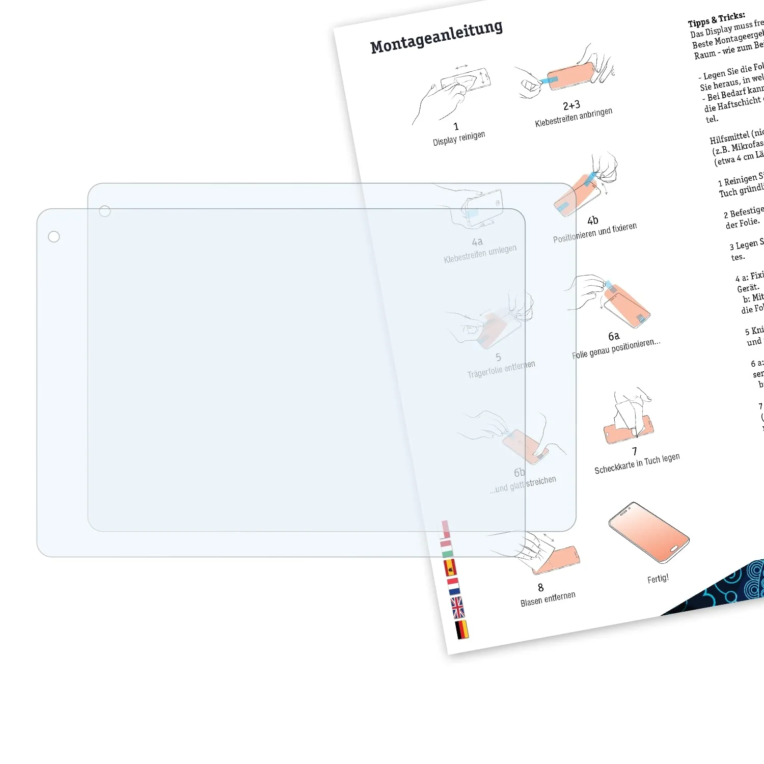 Bruni Screen Protector compatible with Autel MaxiSys MS909 Protector Film, crystal clear Protective Film (2X) - Image 2